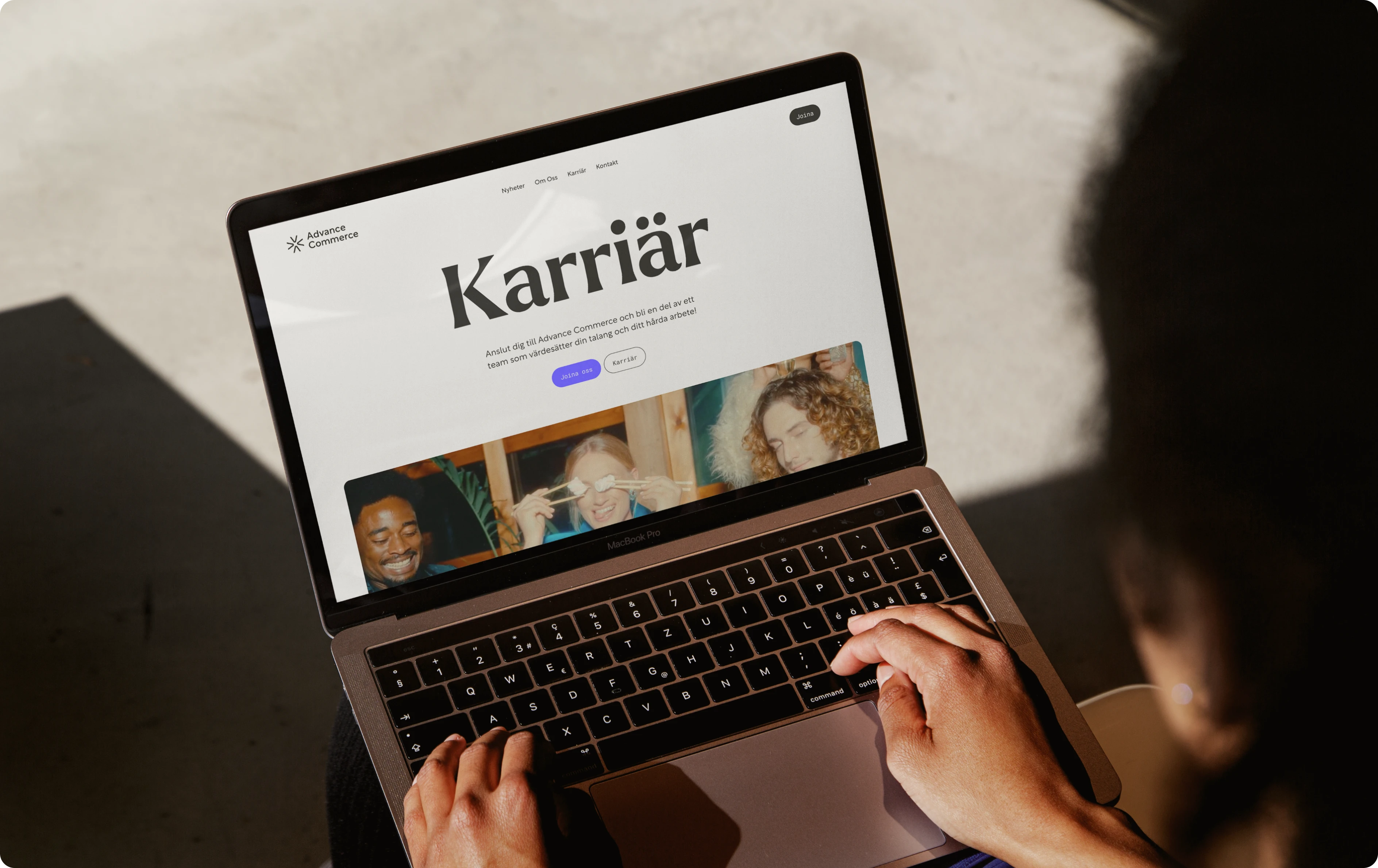 Webflow website career page.