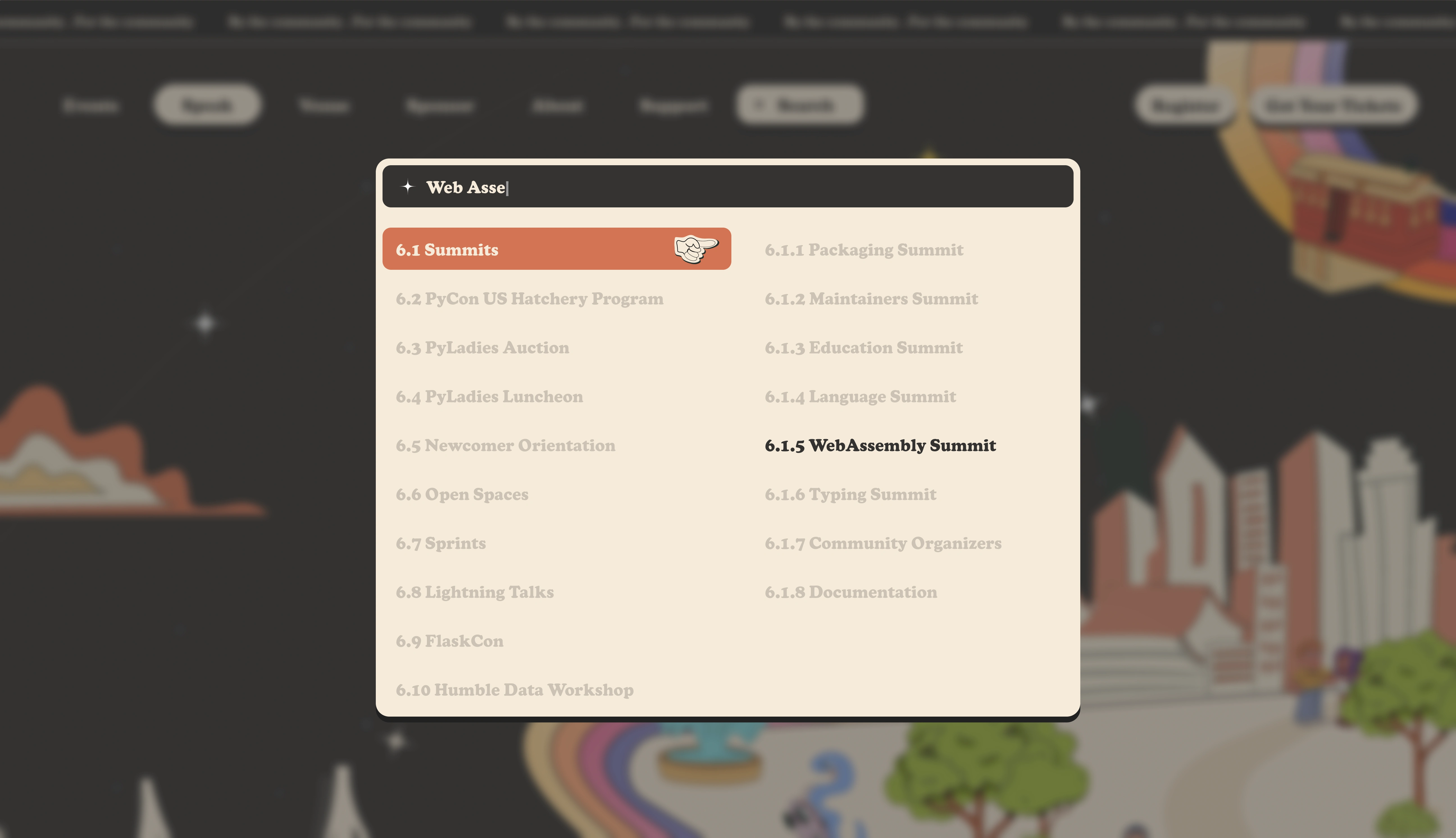 PyCon 2025 Search Bar
