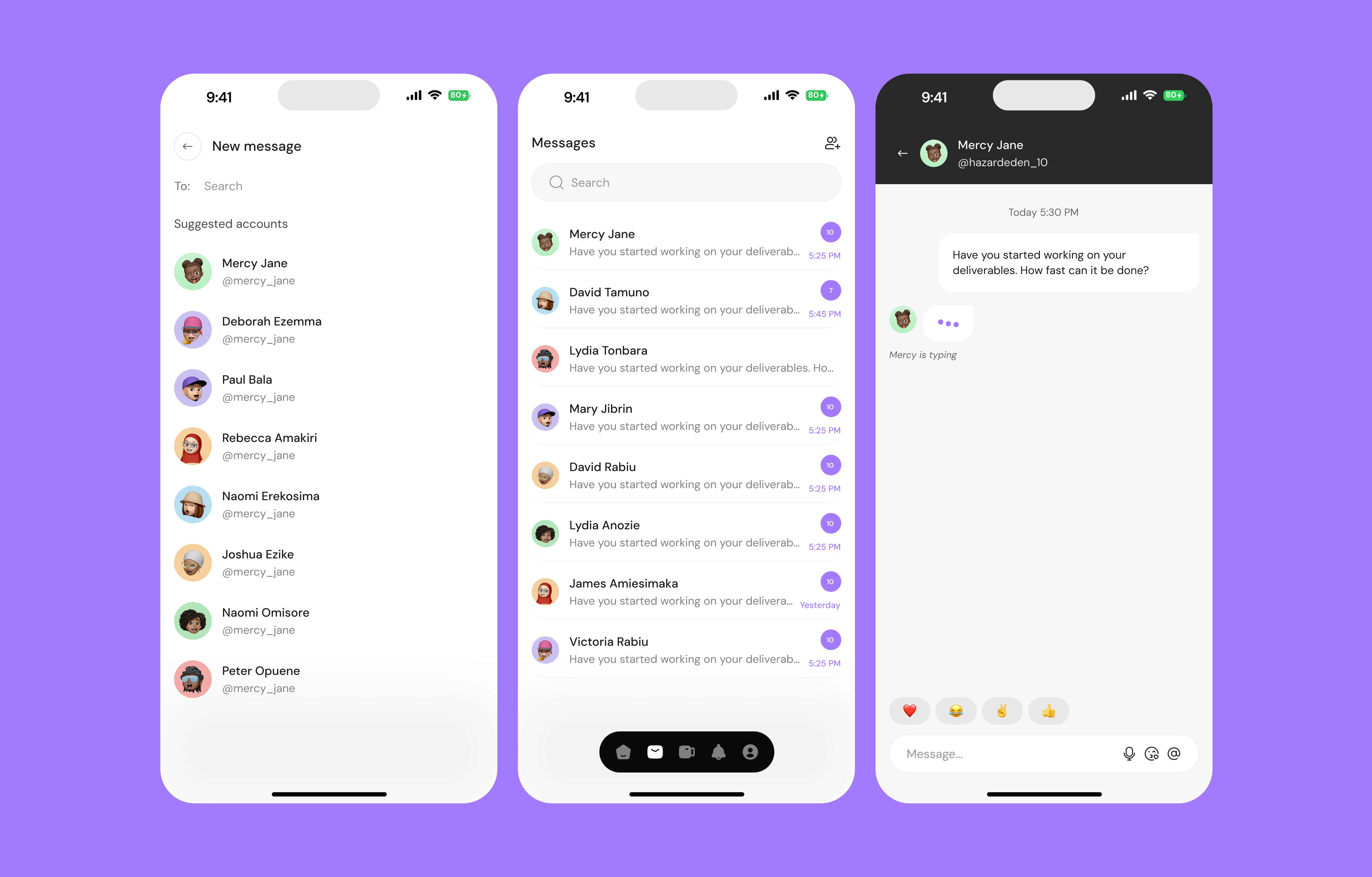 Messaging UI