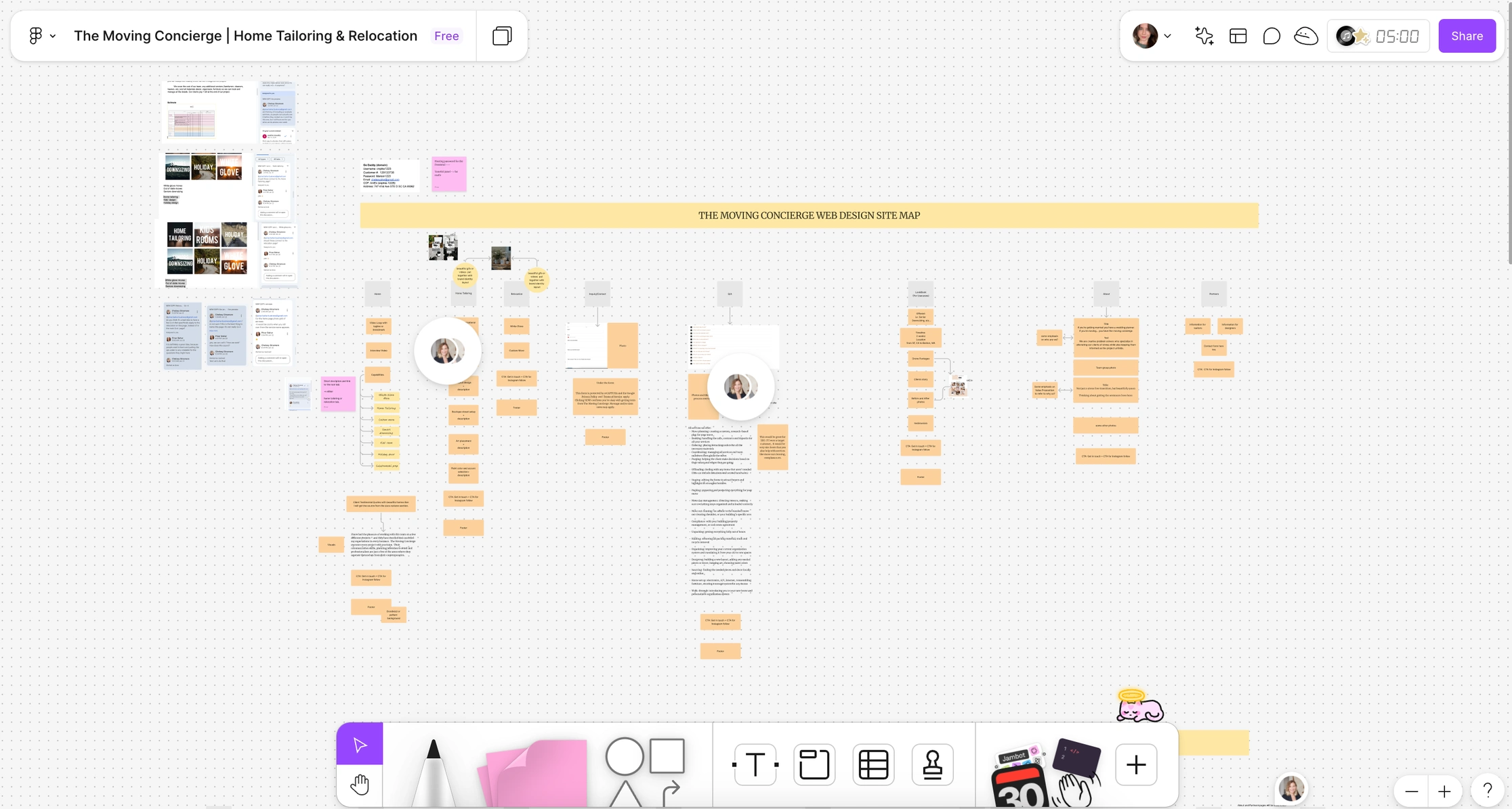 She had many thing in mind for the copy. So, starting with site map and copy was the best way to solve problems that can occur.