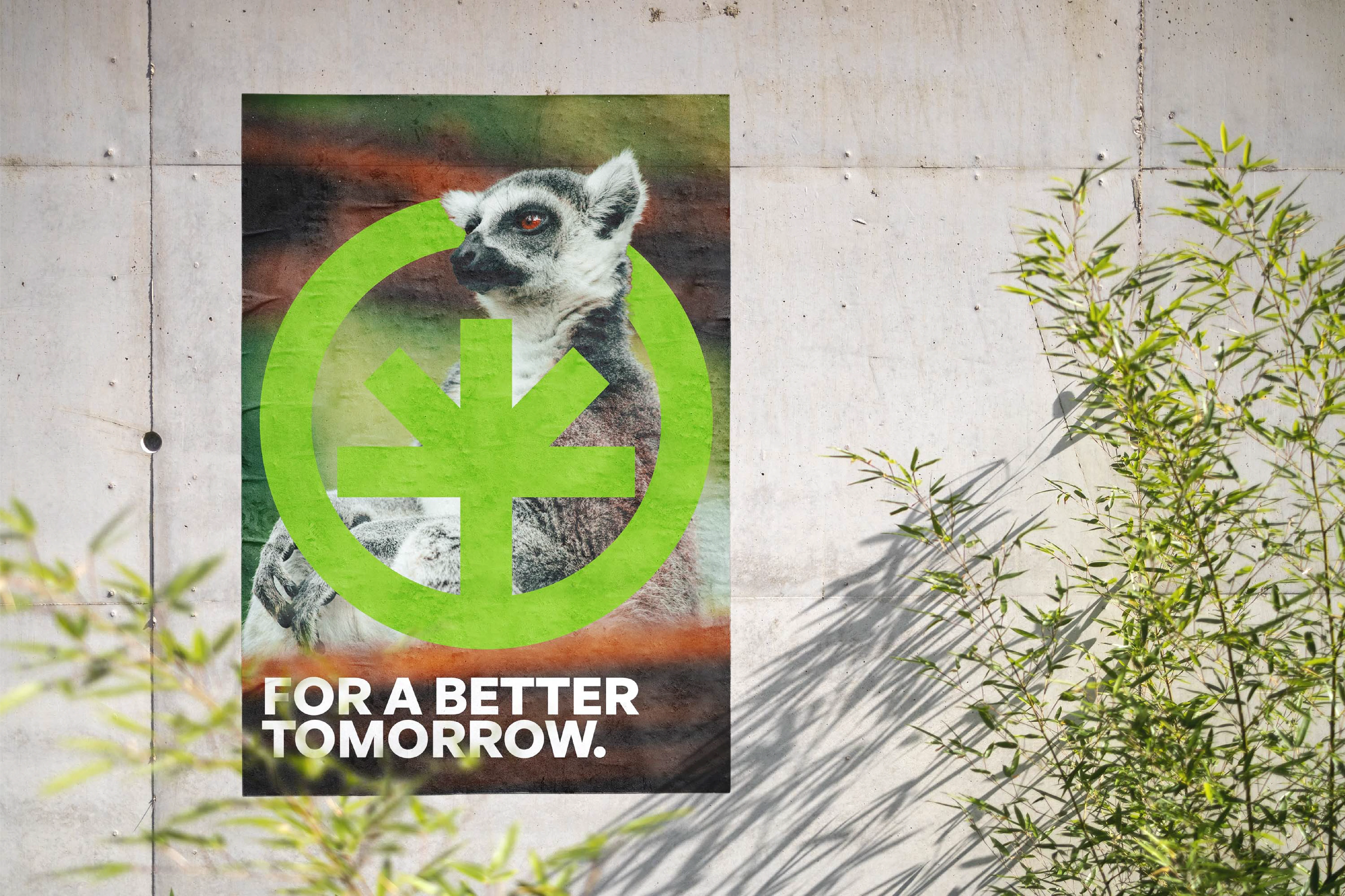 A sample on how to use the symbole on a large scale poster