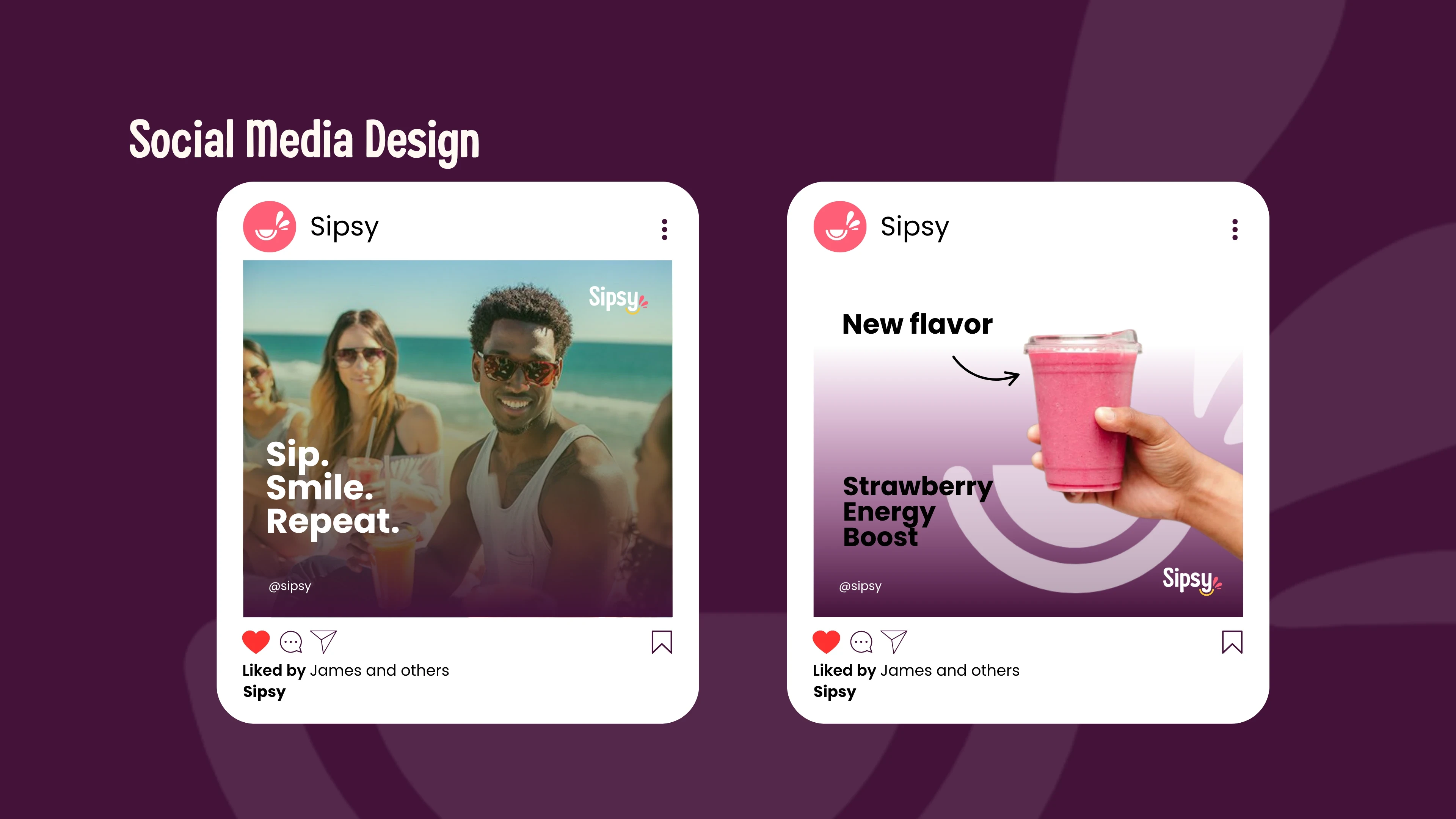Social Media Content Design for Smoothie and Juice Bar Brand