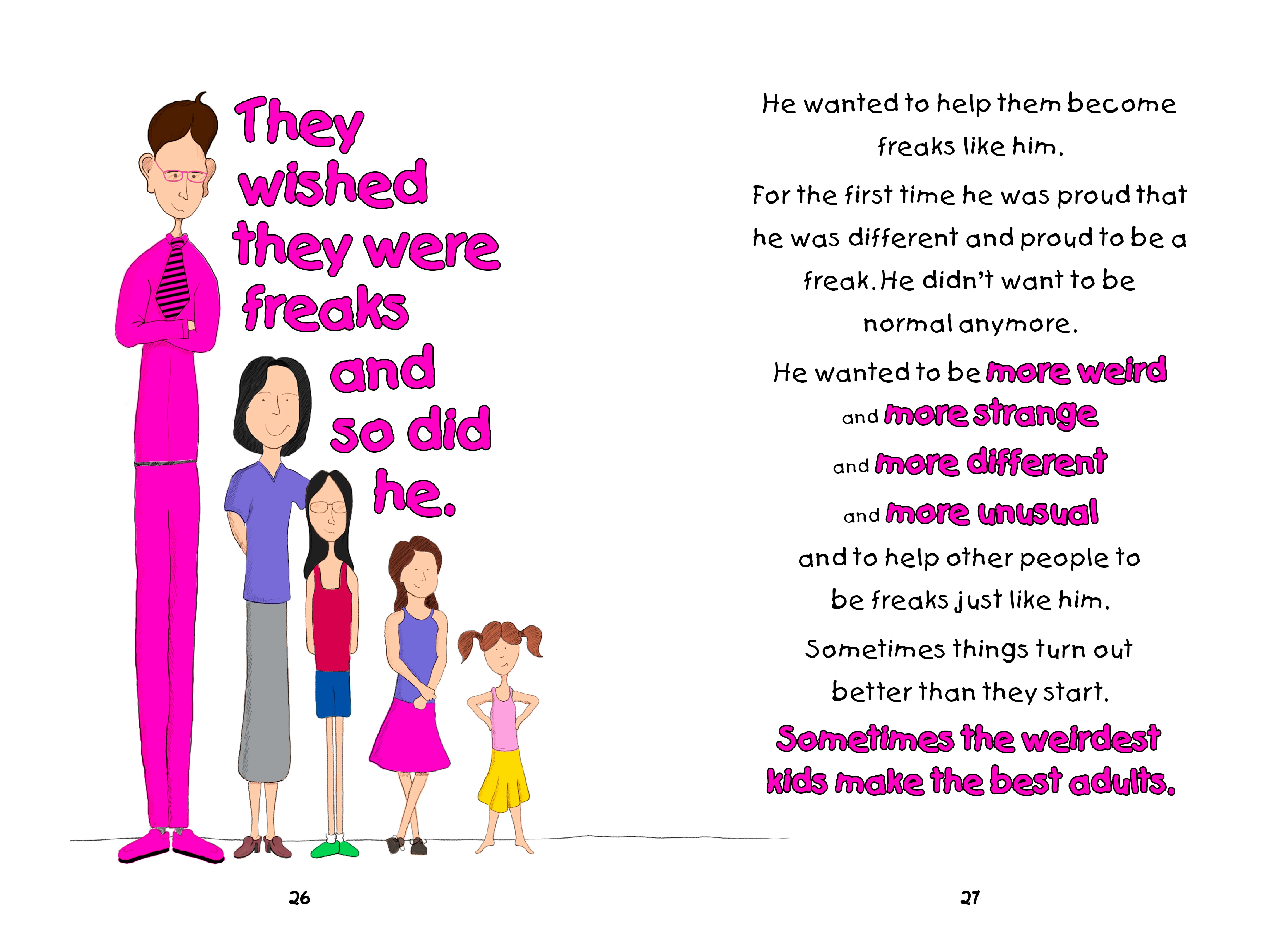 The Freak Factor for Kids Book Illustrations