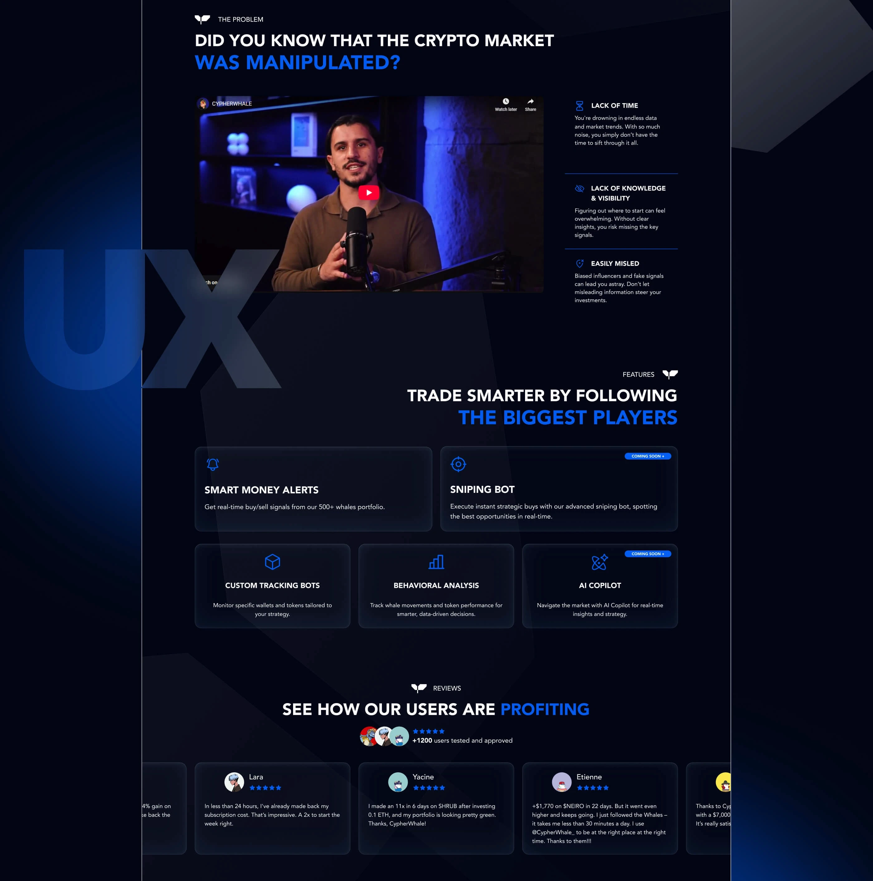 Crypto Tracking Platform Website | UX& UI | Webflow