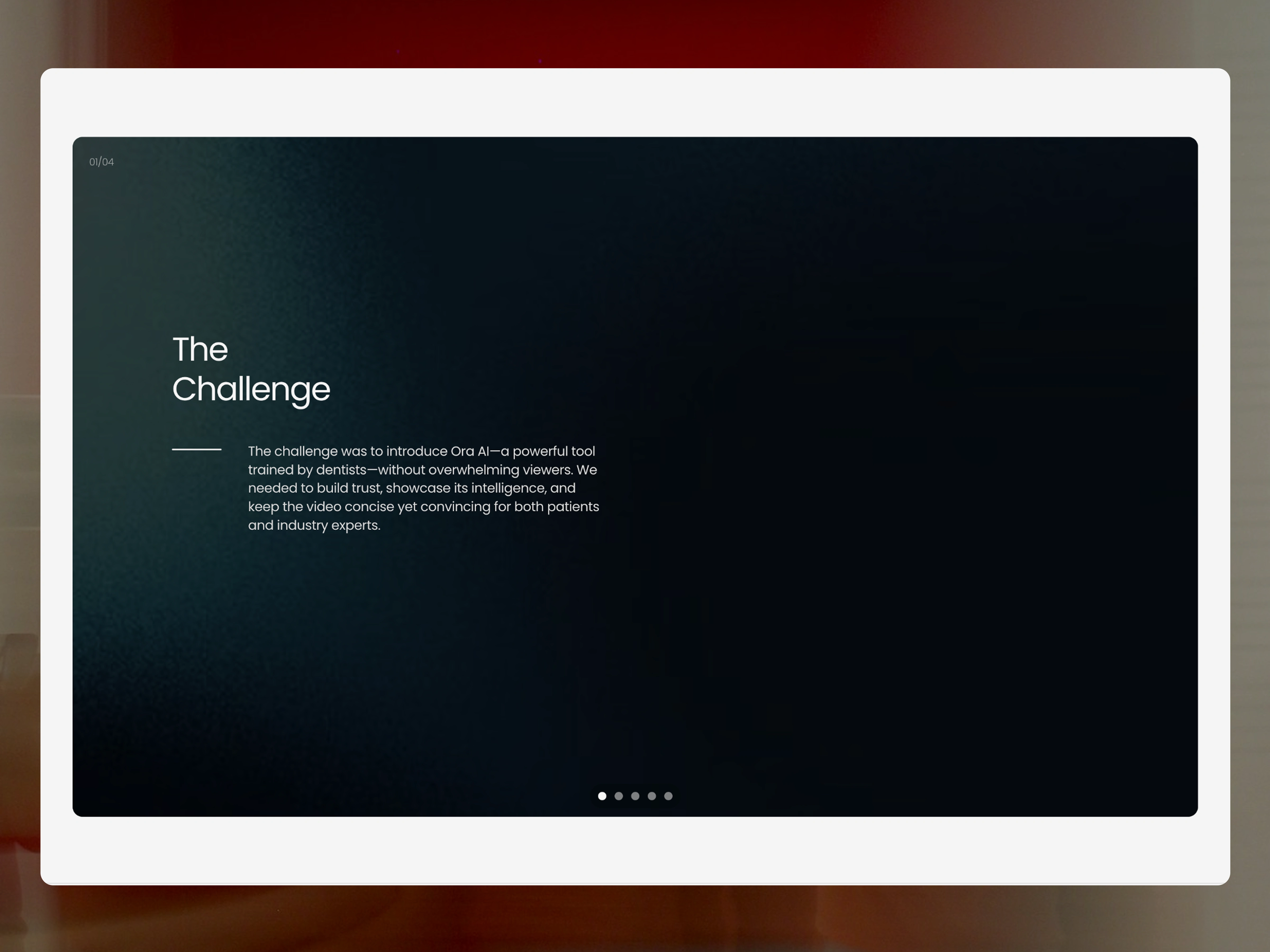 The cases cms details design in pitch deck format