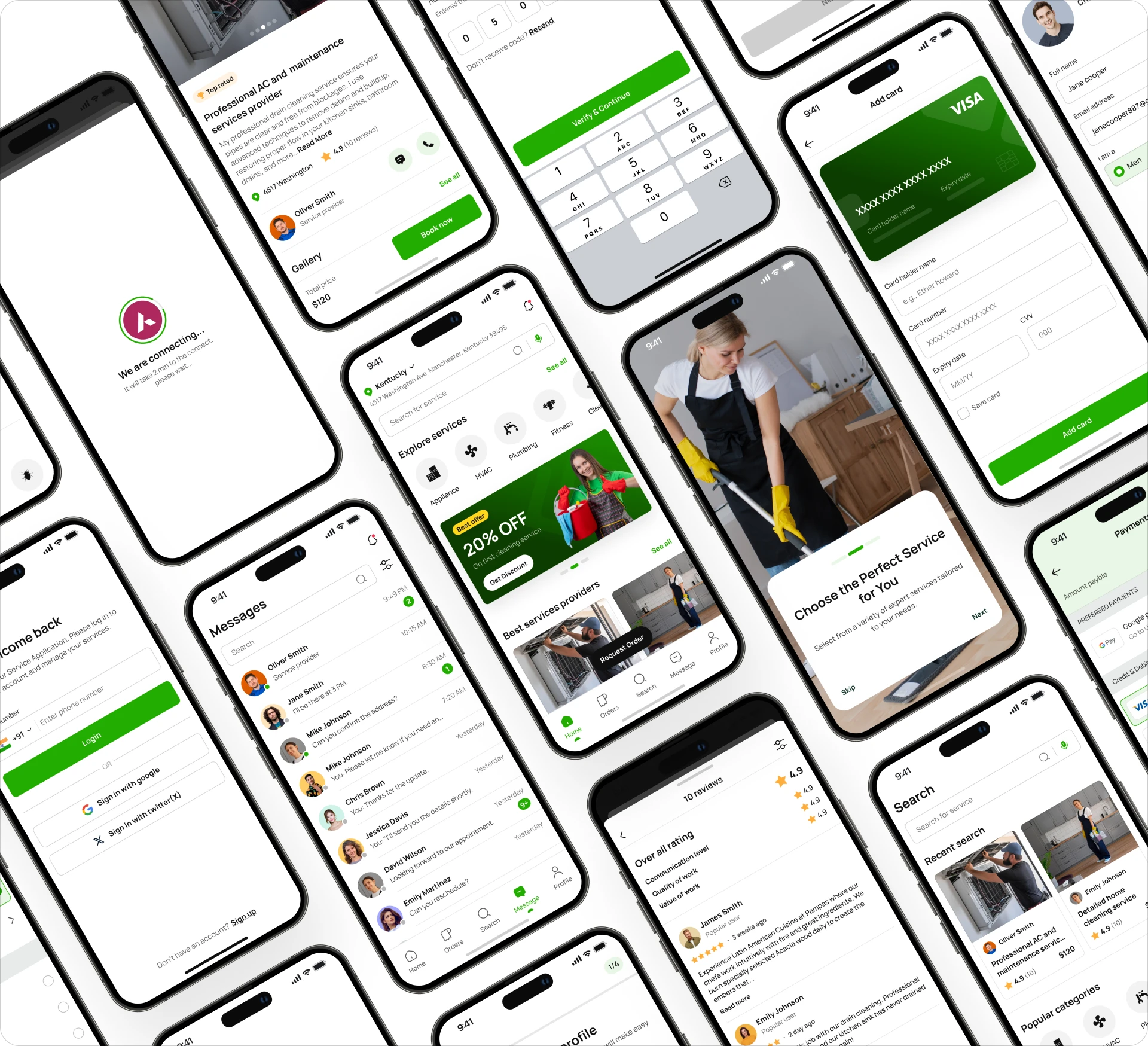 All sceens ui design