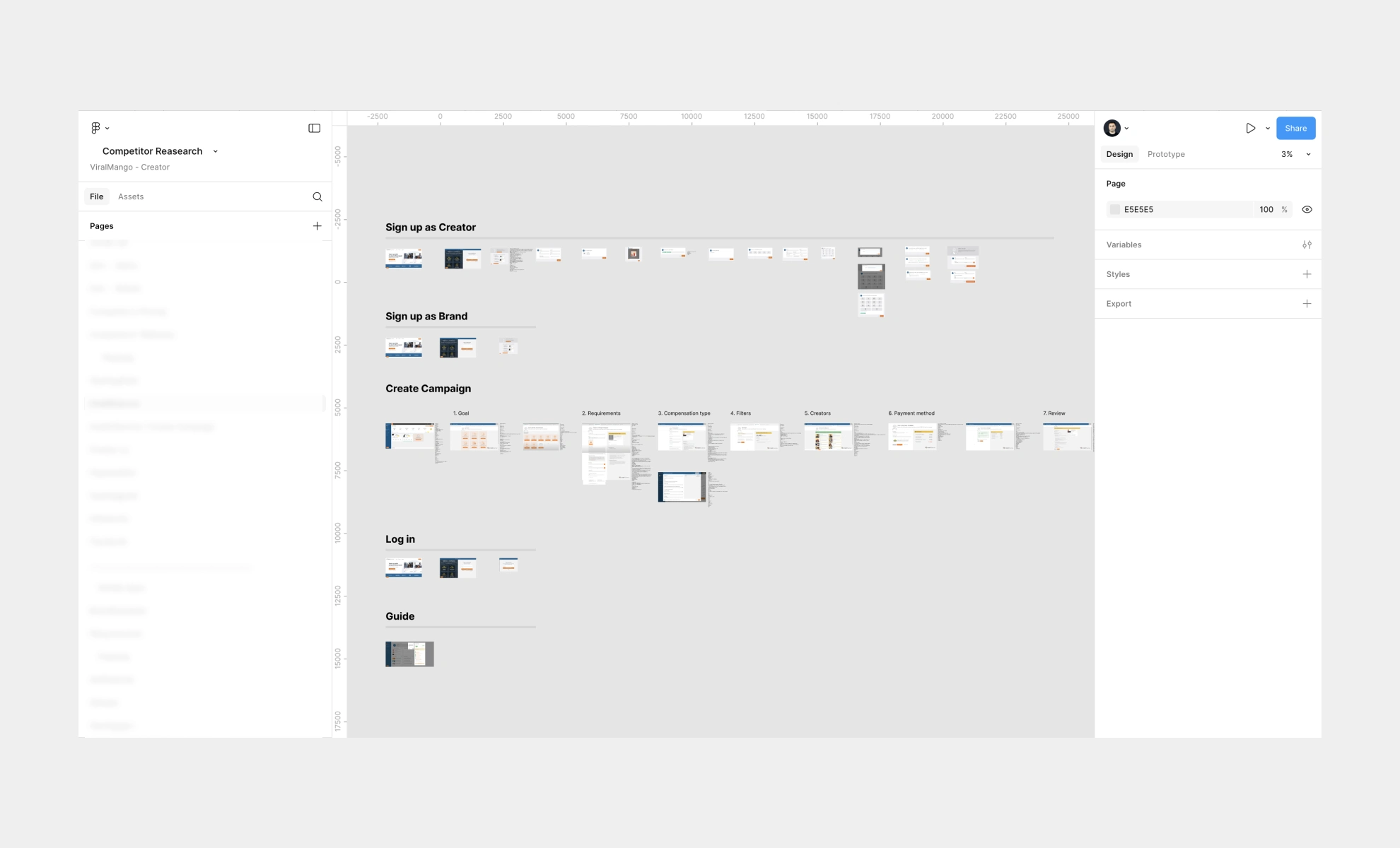 Example of a competitors research document. 
Note: Because of privacy, I blurred the competitor's name. Thanks for understanding.