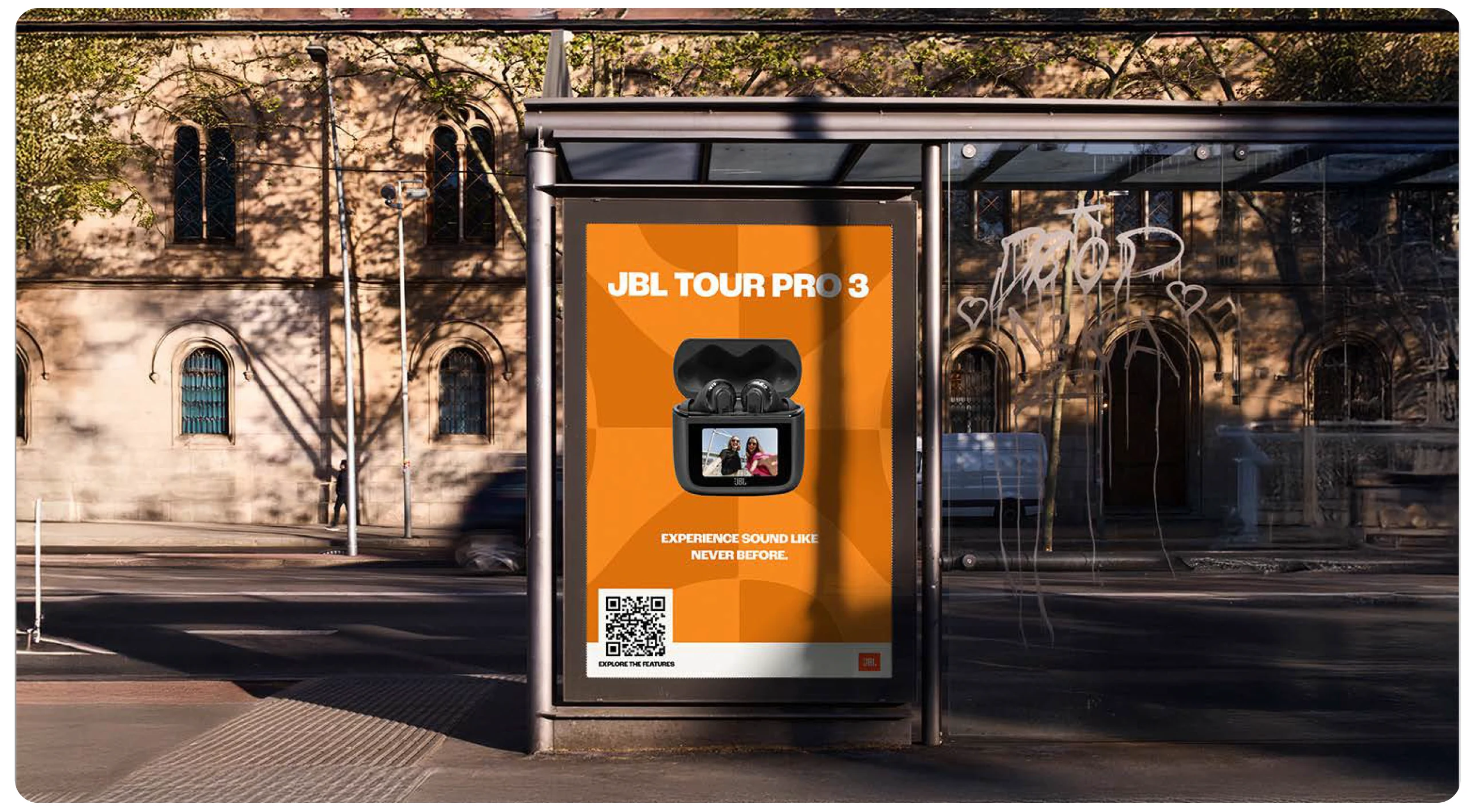 OOH Poster - When the QR code is scanned the user can view the creative from their phone