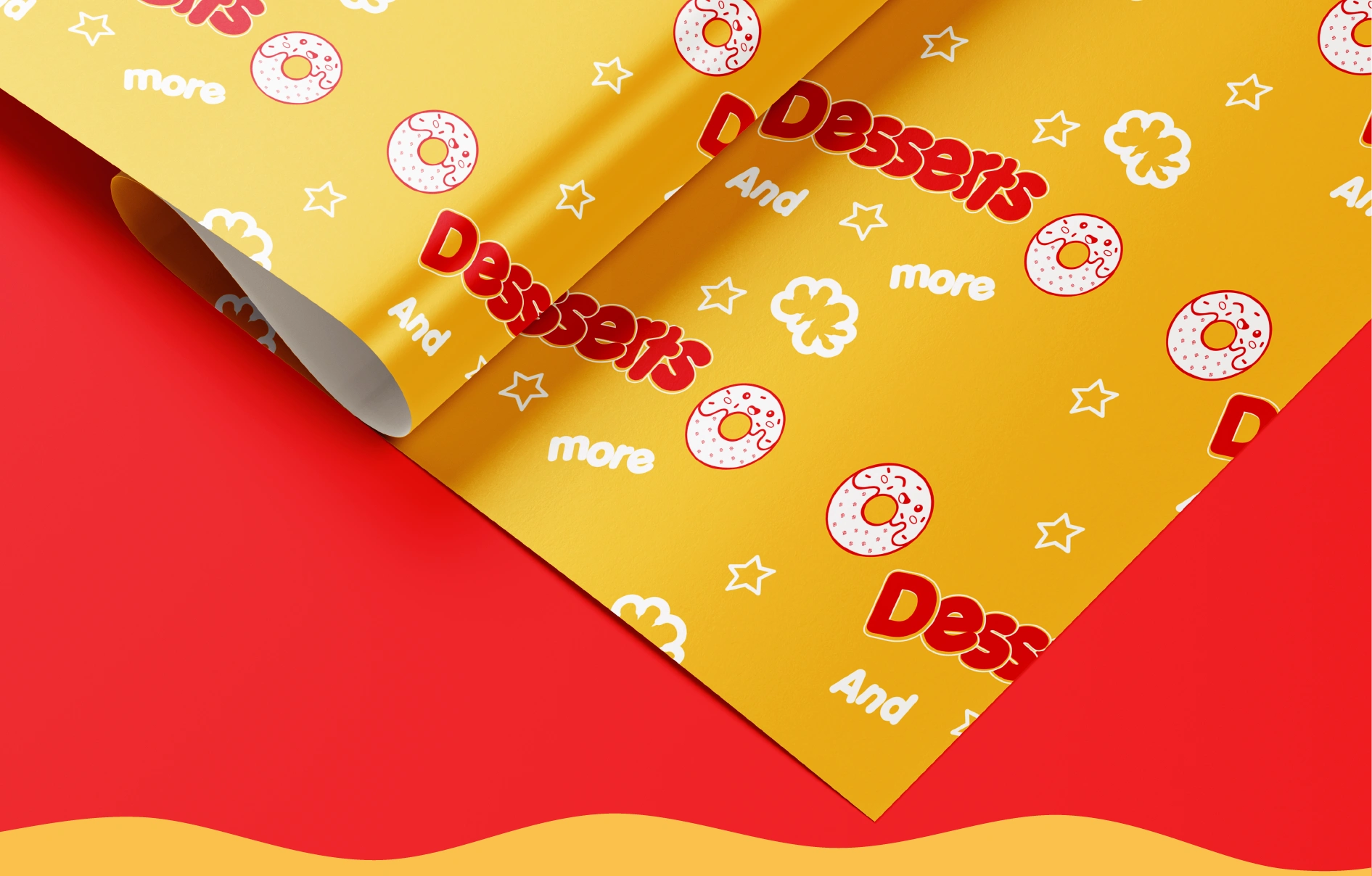  Custom wrapping paper design that reinforces brand consistency.