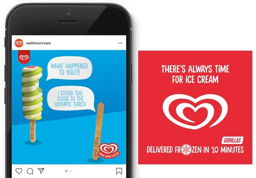 Campaign during the Olympics - order ice cream at home to watch the games. (Version 1)