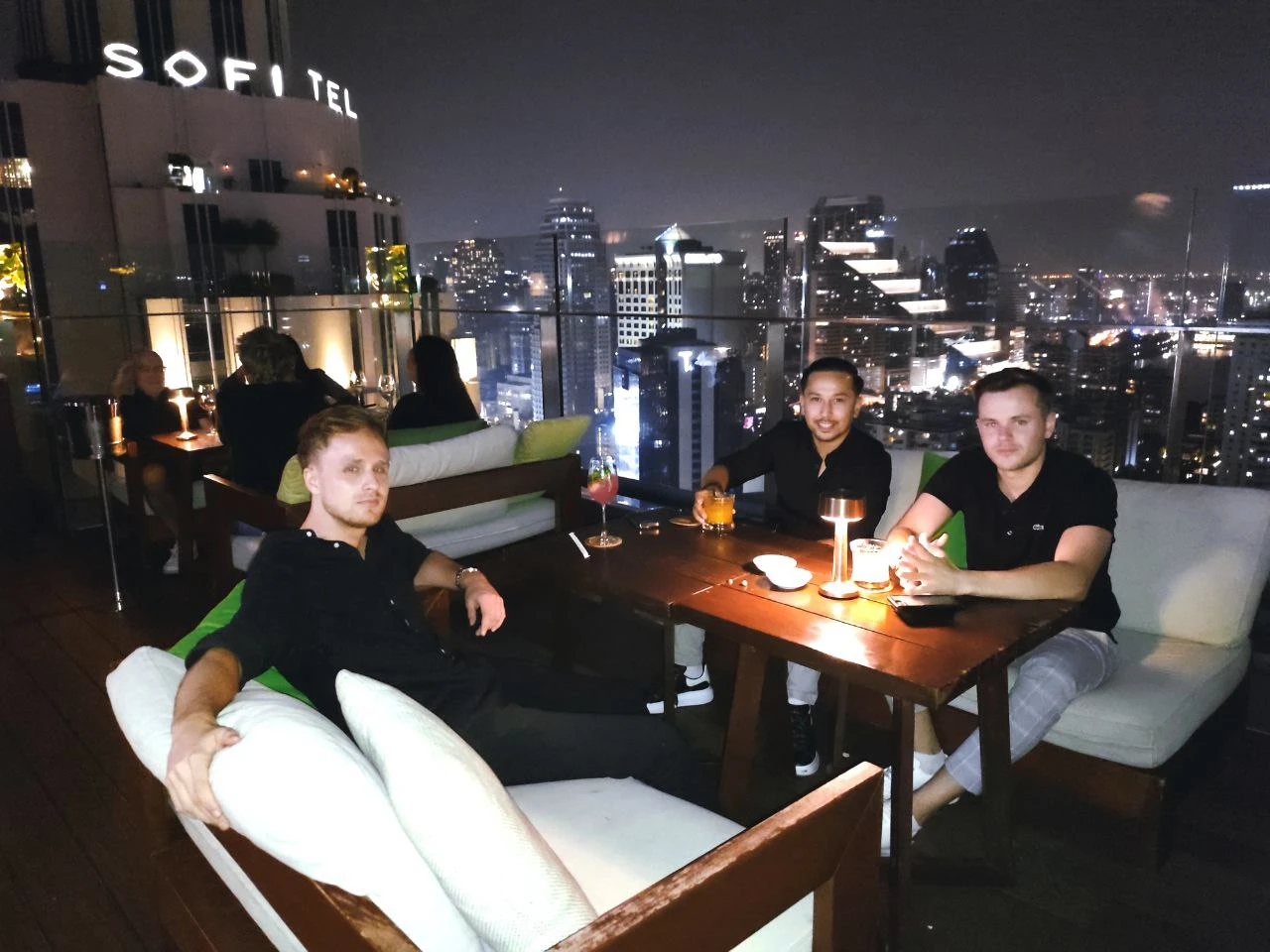 We Met up on a rooftop bar in Bangkok to celebrate our success😎