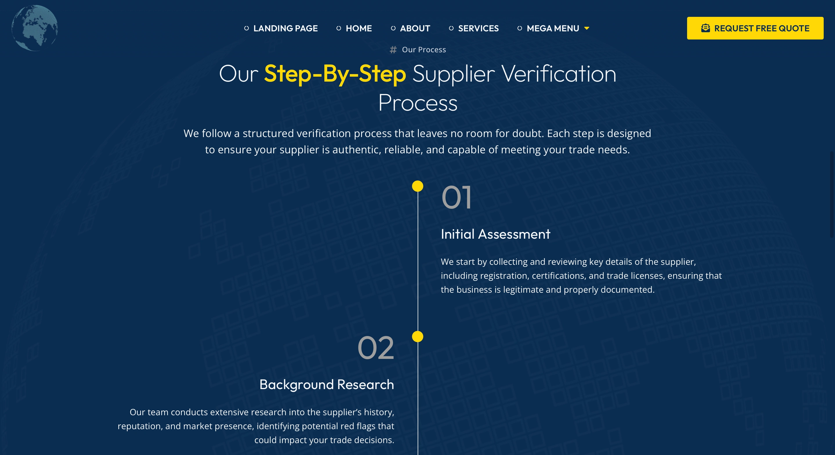 Single Service Process Section