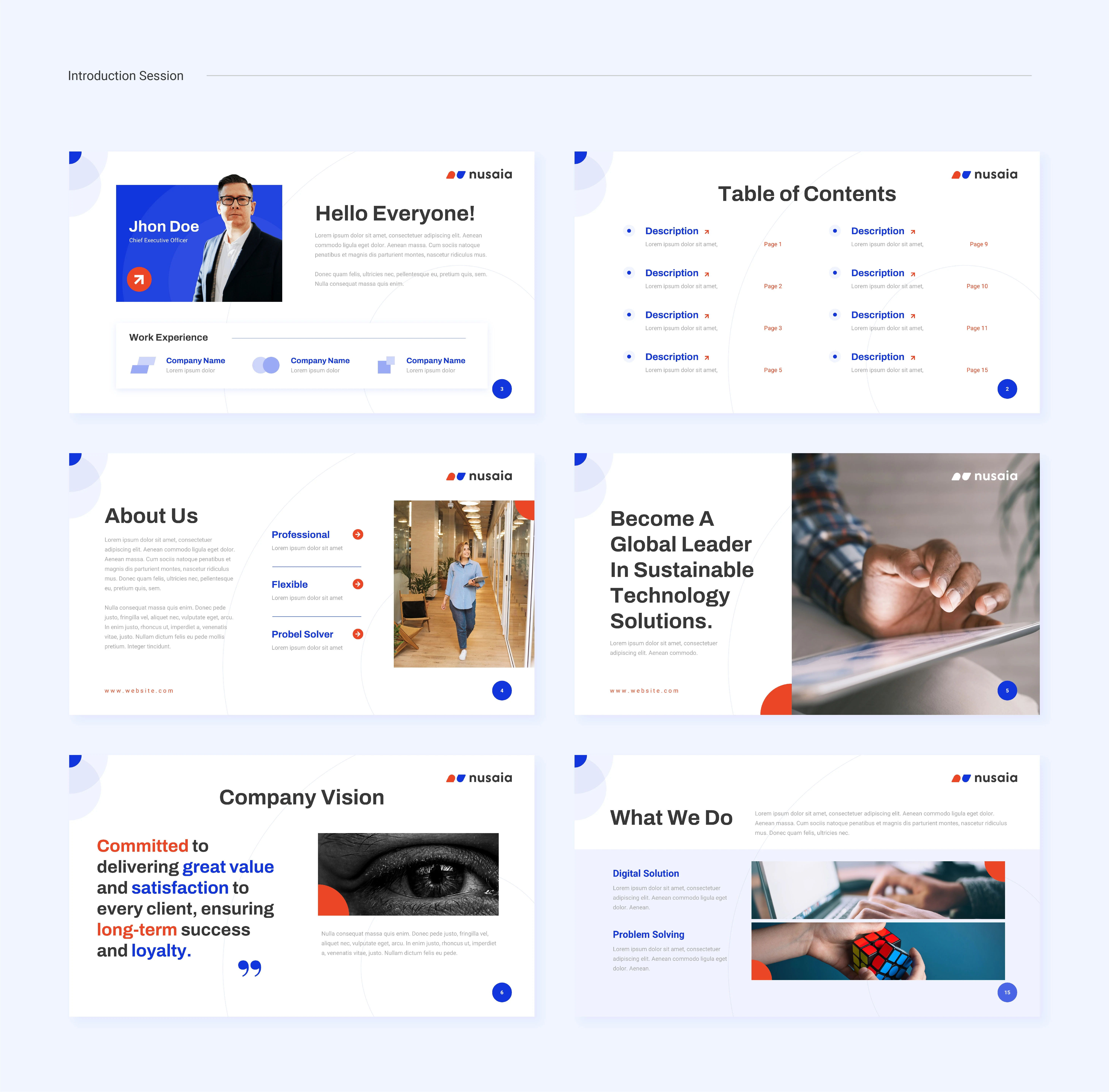 Company overview slides