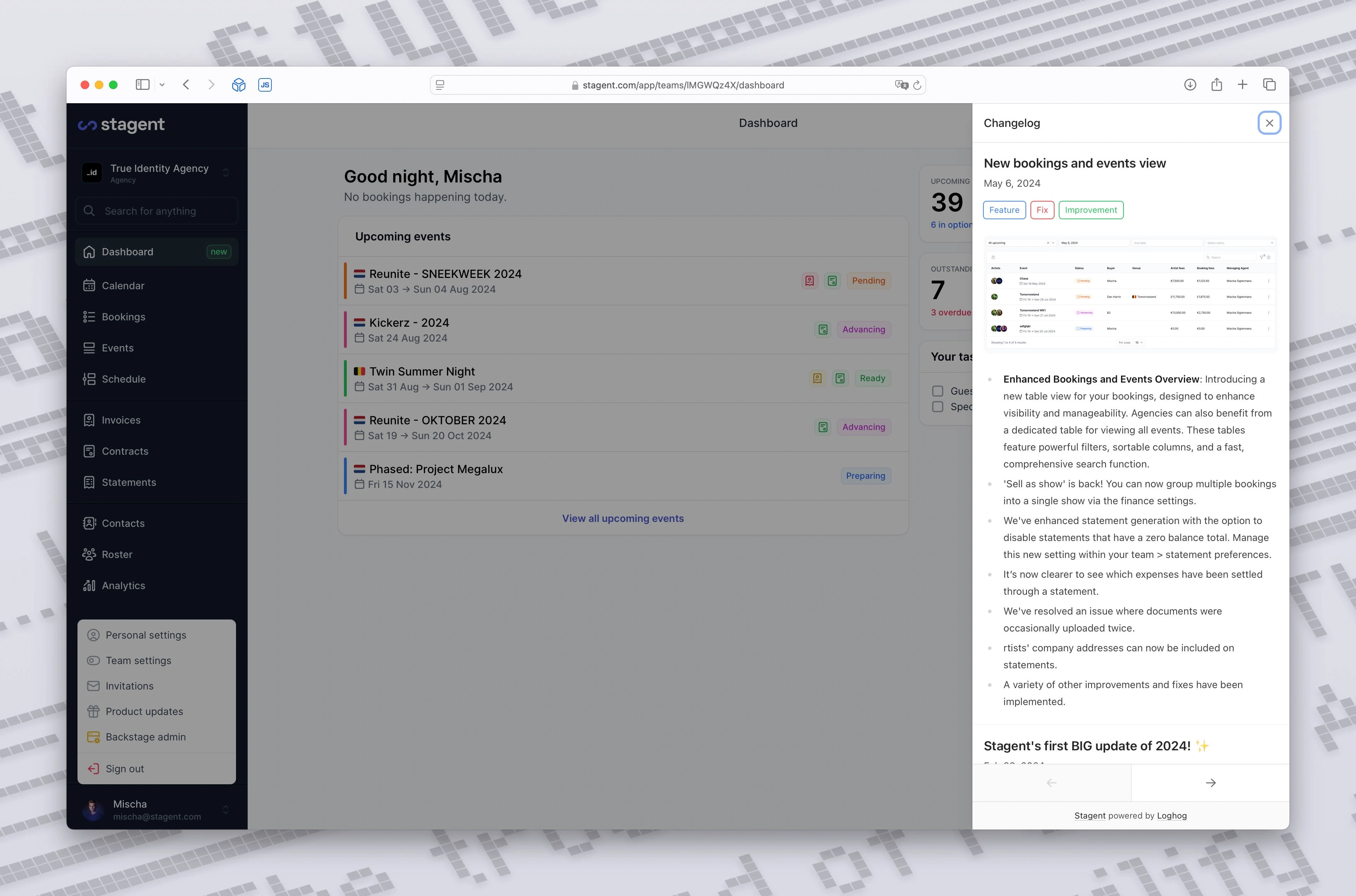 Stagent using Loghog