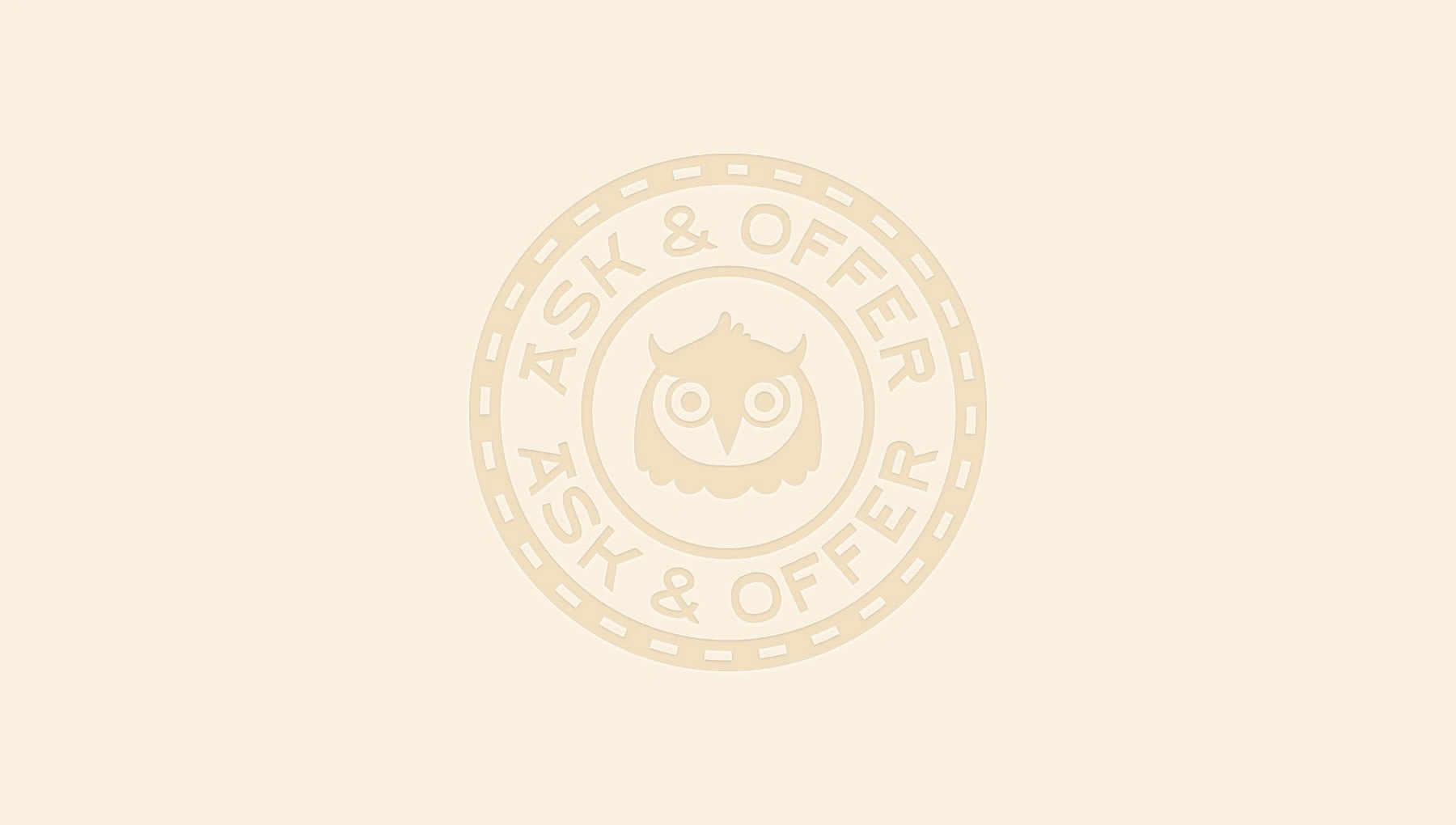 Ask & Offer seal. This custom design was used to hand emboss each sticker merch pack, adding a personal touch.