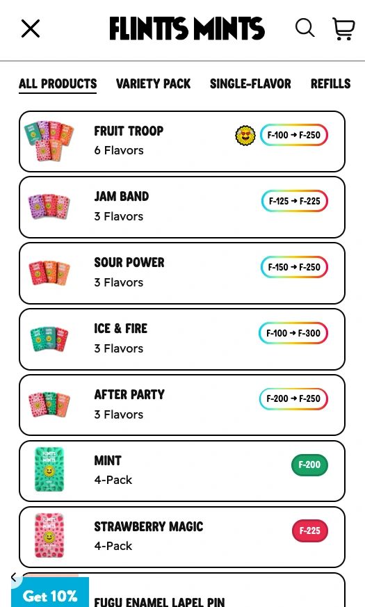Mega-menu on mobile