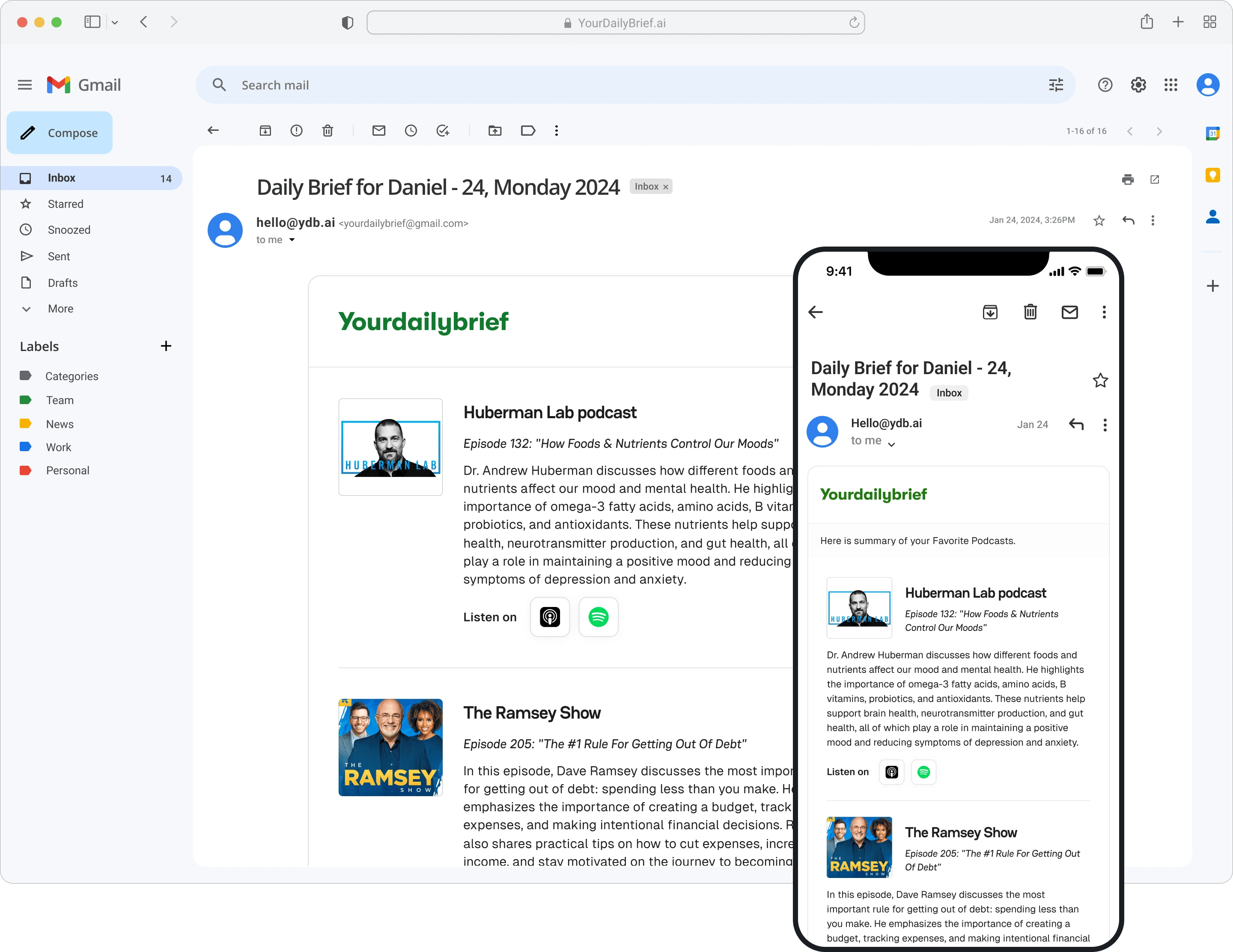Email Design - Desktop and Mobile