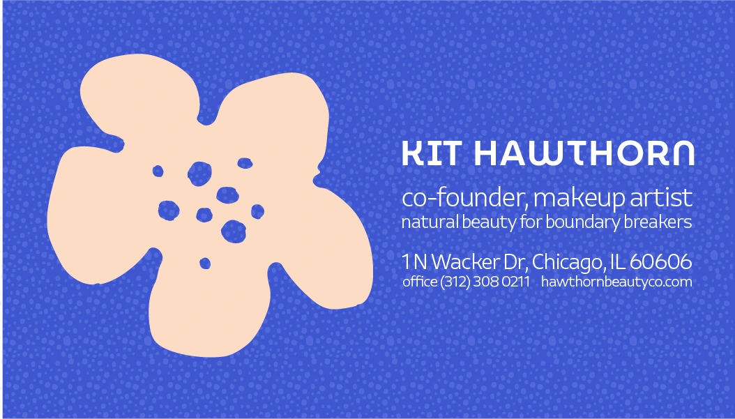 business card back