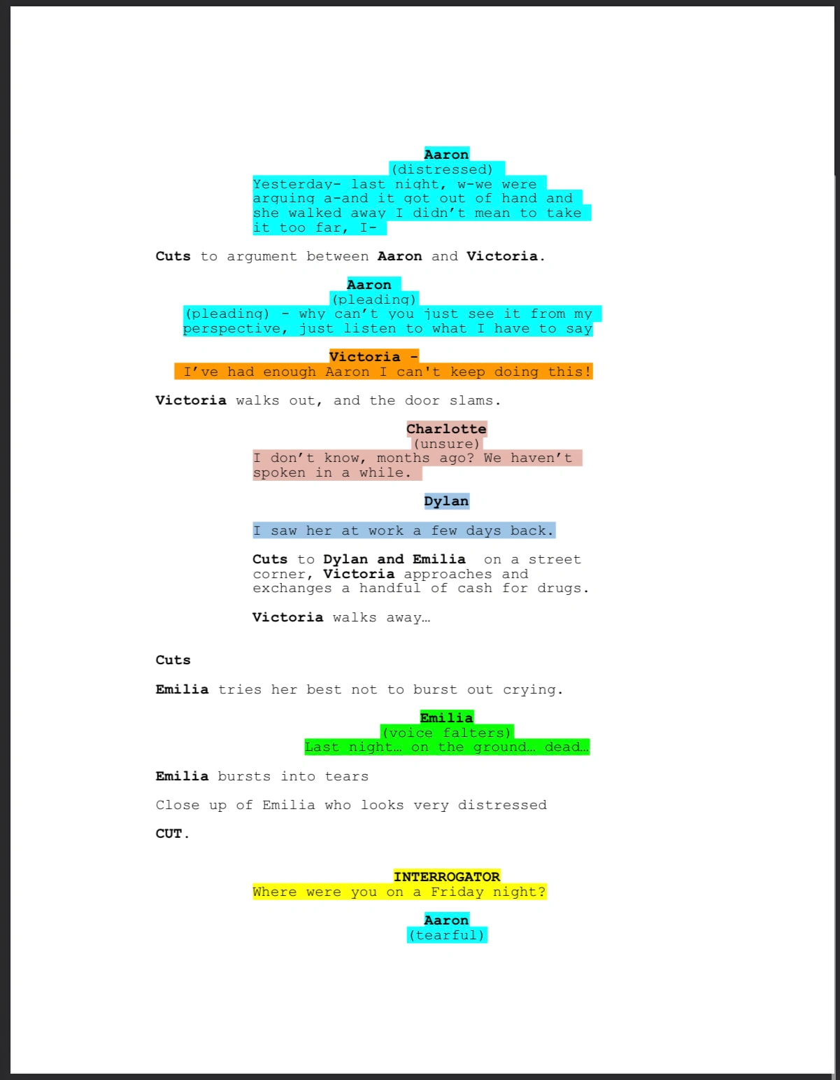 SCRIPT SAMPLE PAGE 2