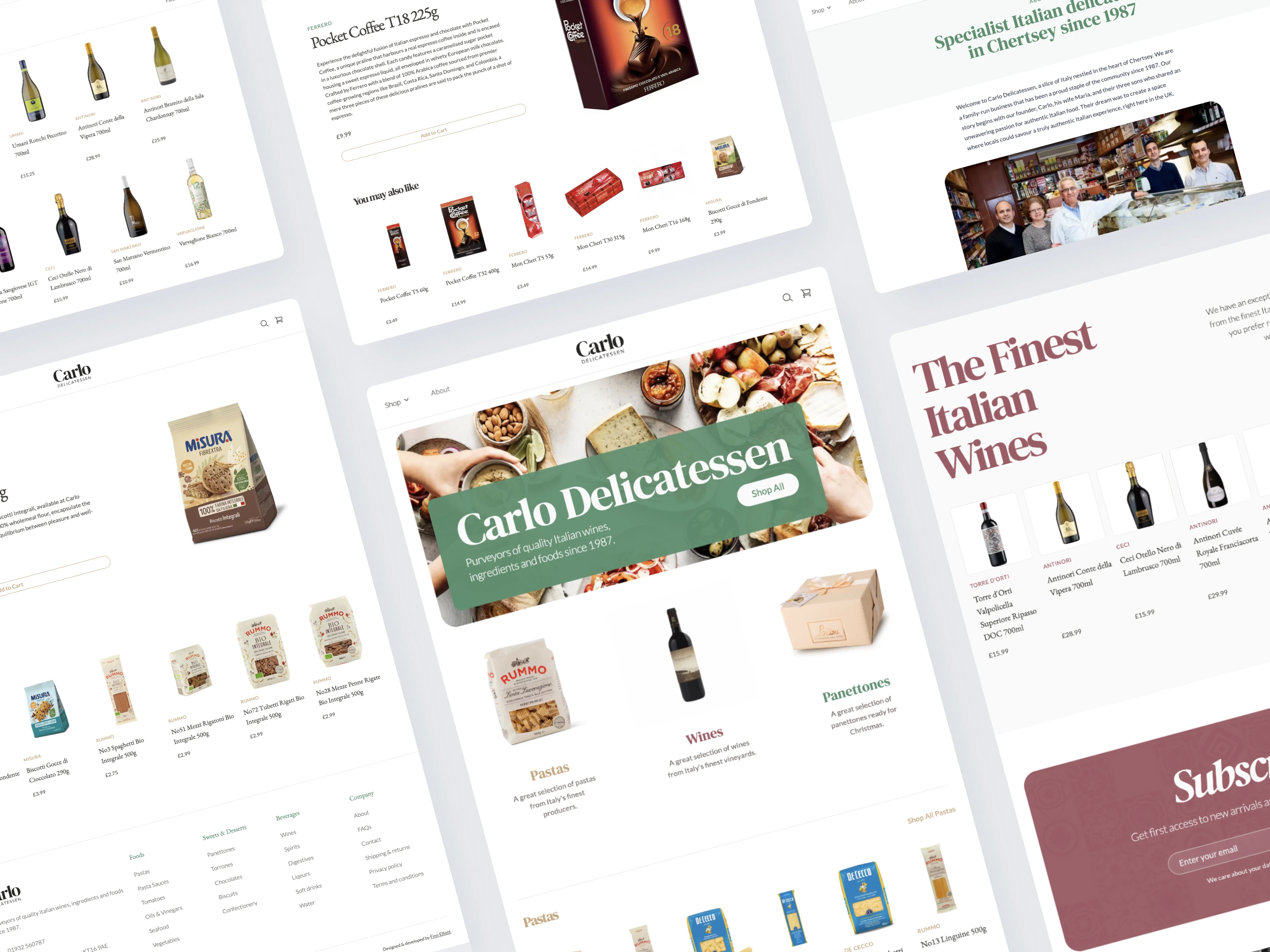 Web Design for Carlo Delicatessen