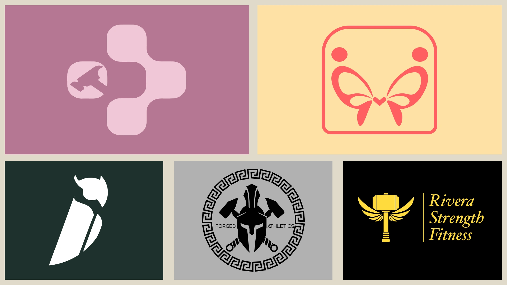 From Upper Left to Right (Individual Client, Executive Coach, Ivory Insider, Forged Athletics, Rivera Strength Fitness)