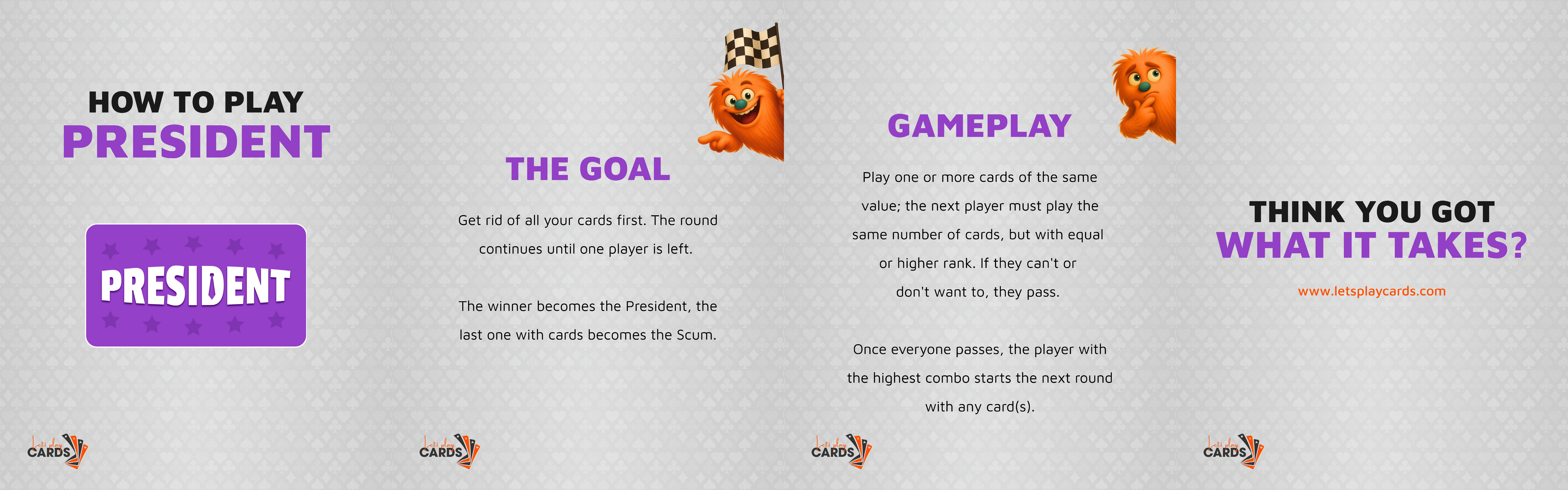 Rule carousel to explain how to play (these are just chosen slides).