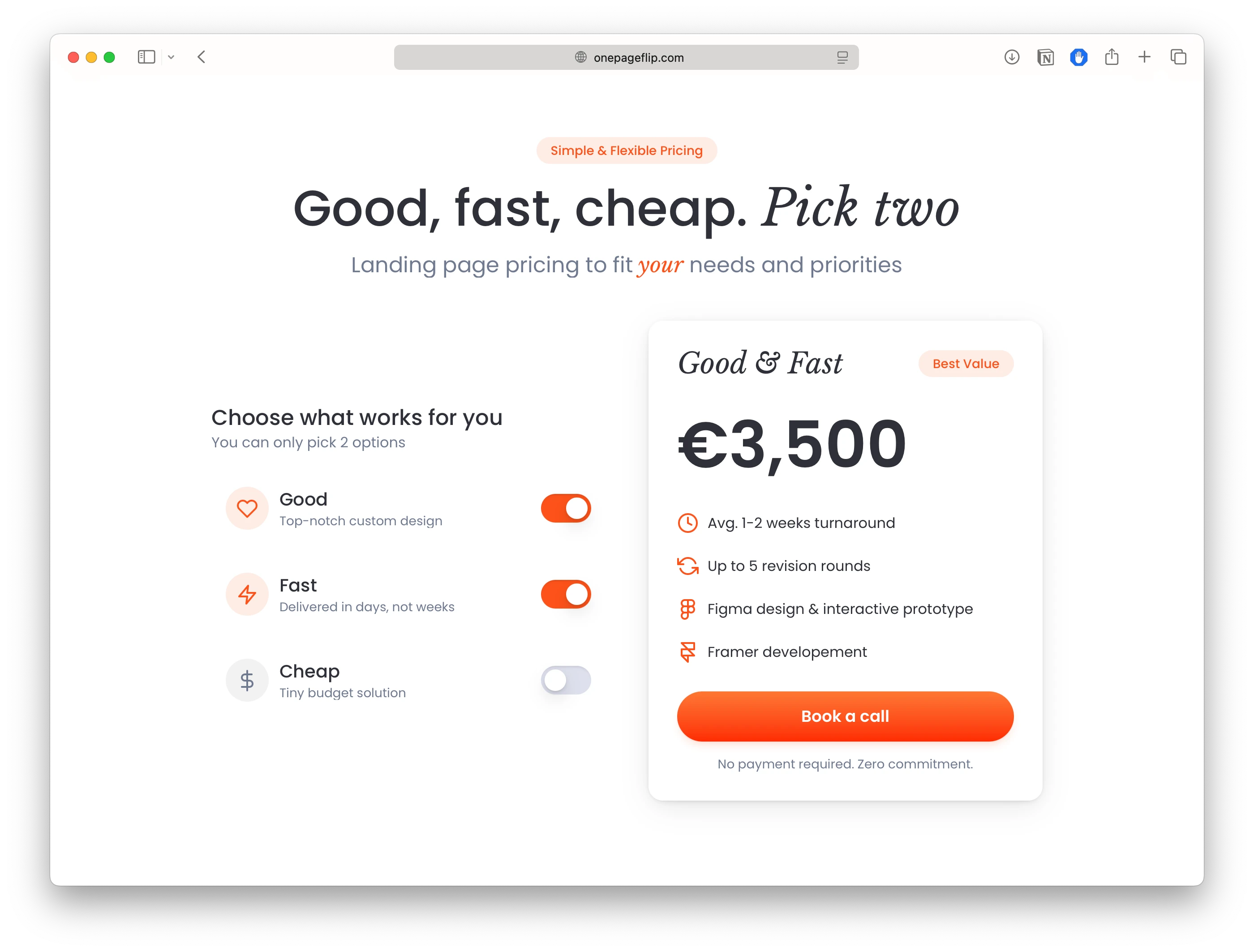 OnePageFlip Pricing