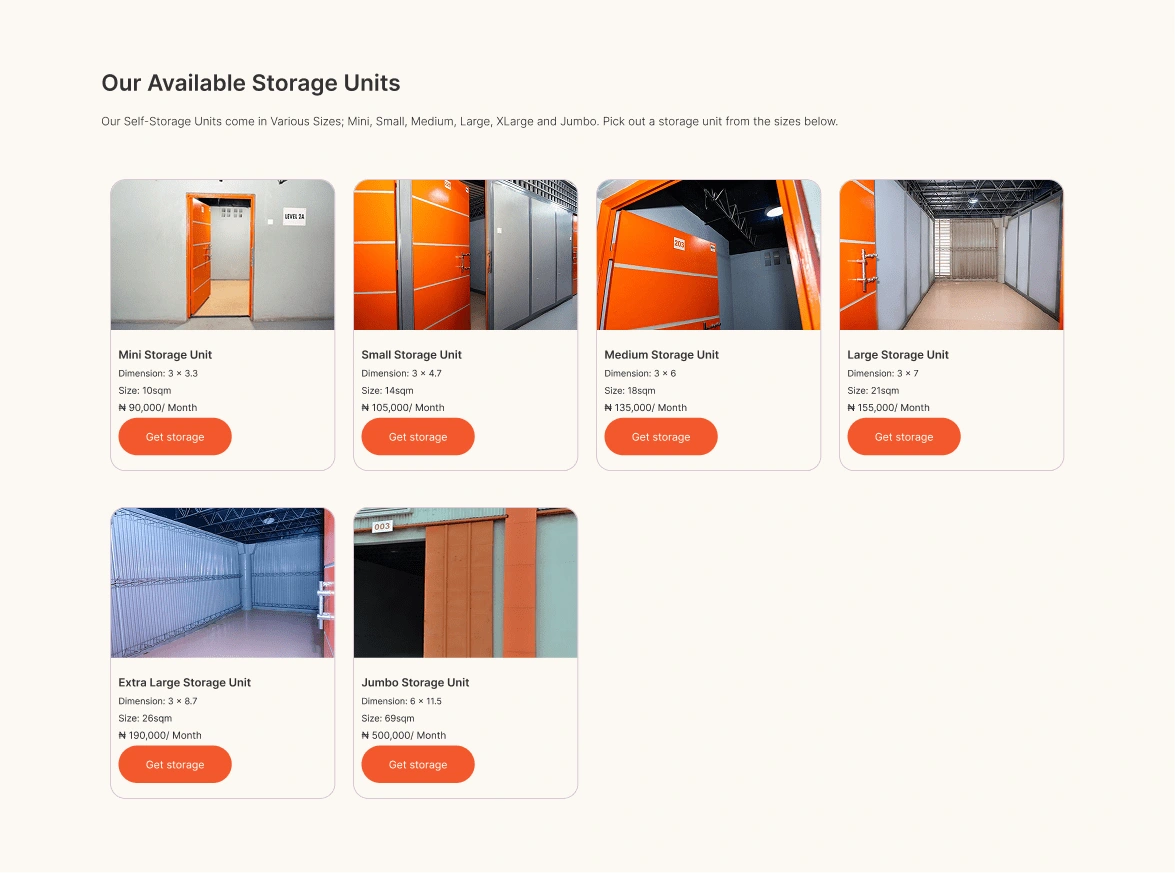 STORAGE UNITS