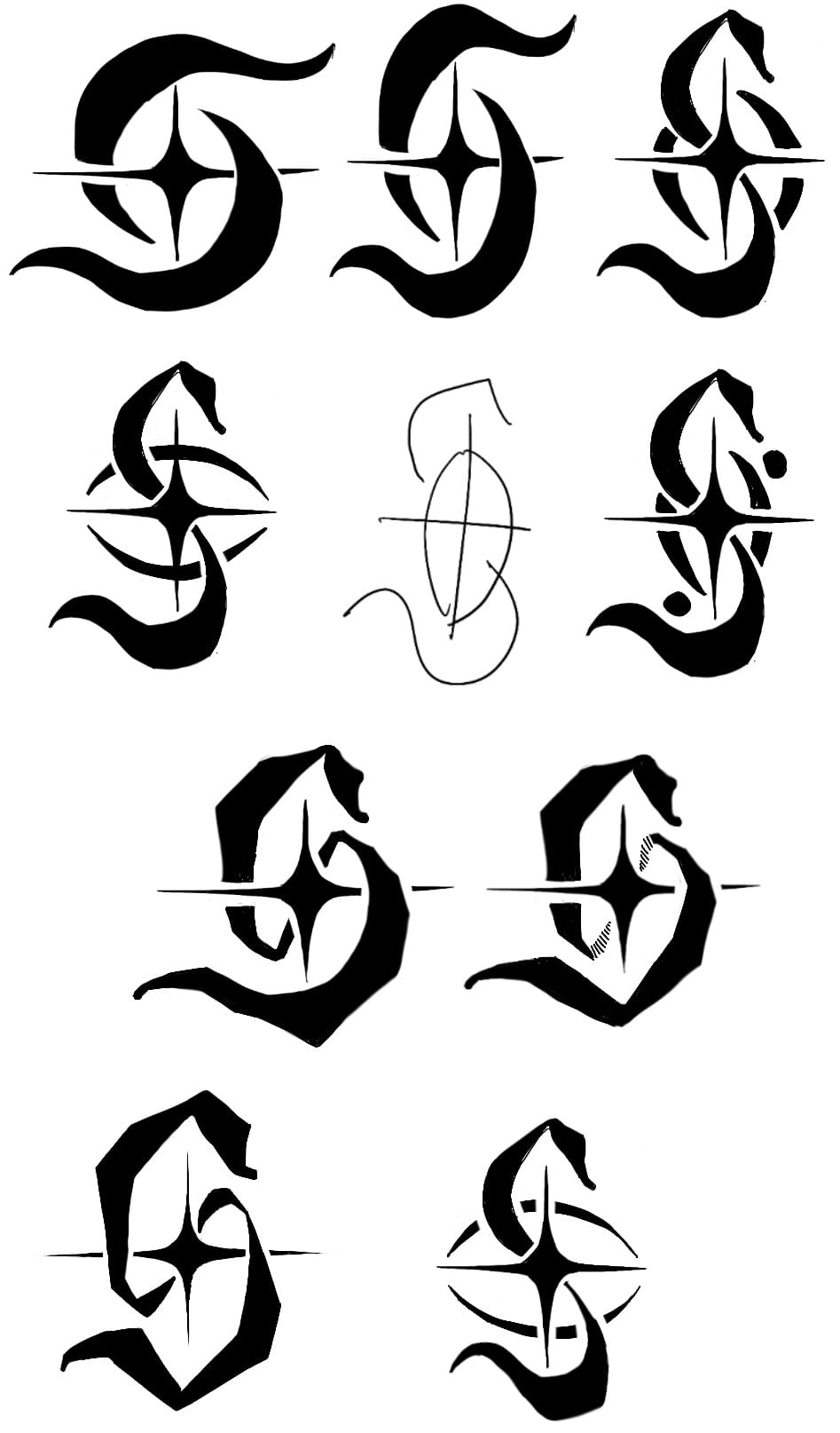 Page 2 | Sketches I drew while developing my own brand identity