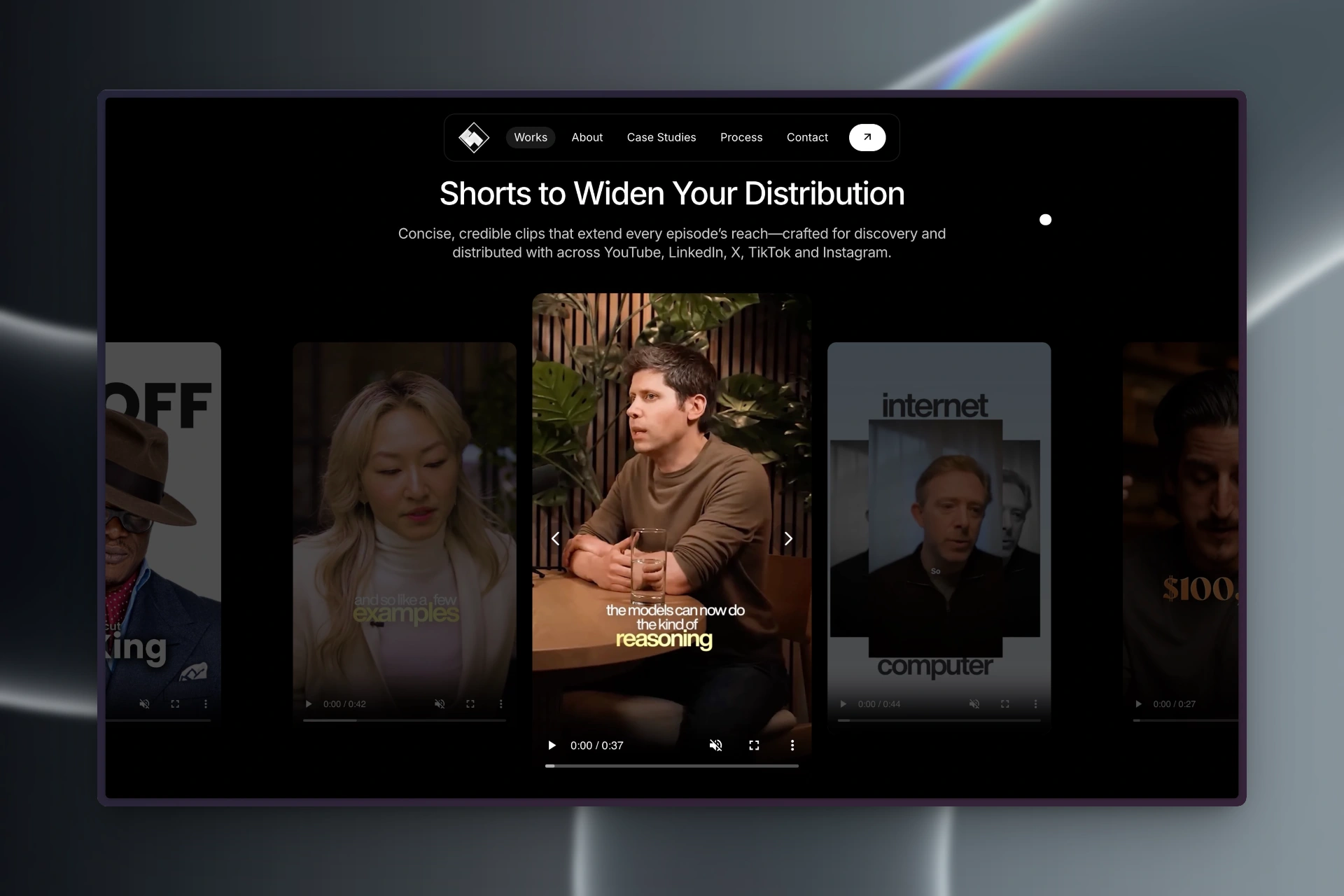 Highlighting creative short-form content for premium tech and media clients.