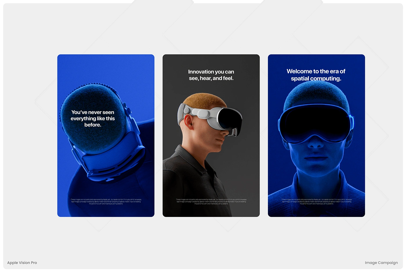Apple Vision Pro Image Campaign Cards