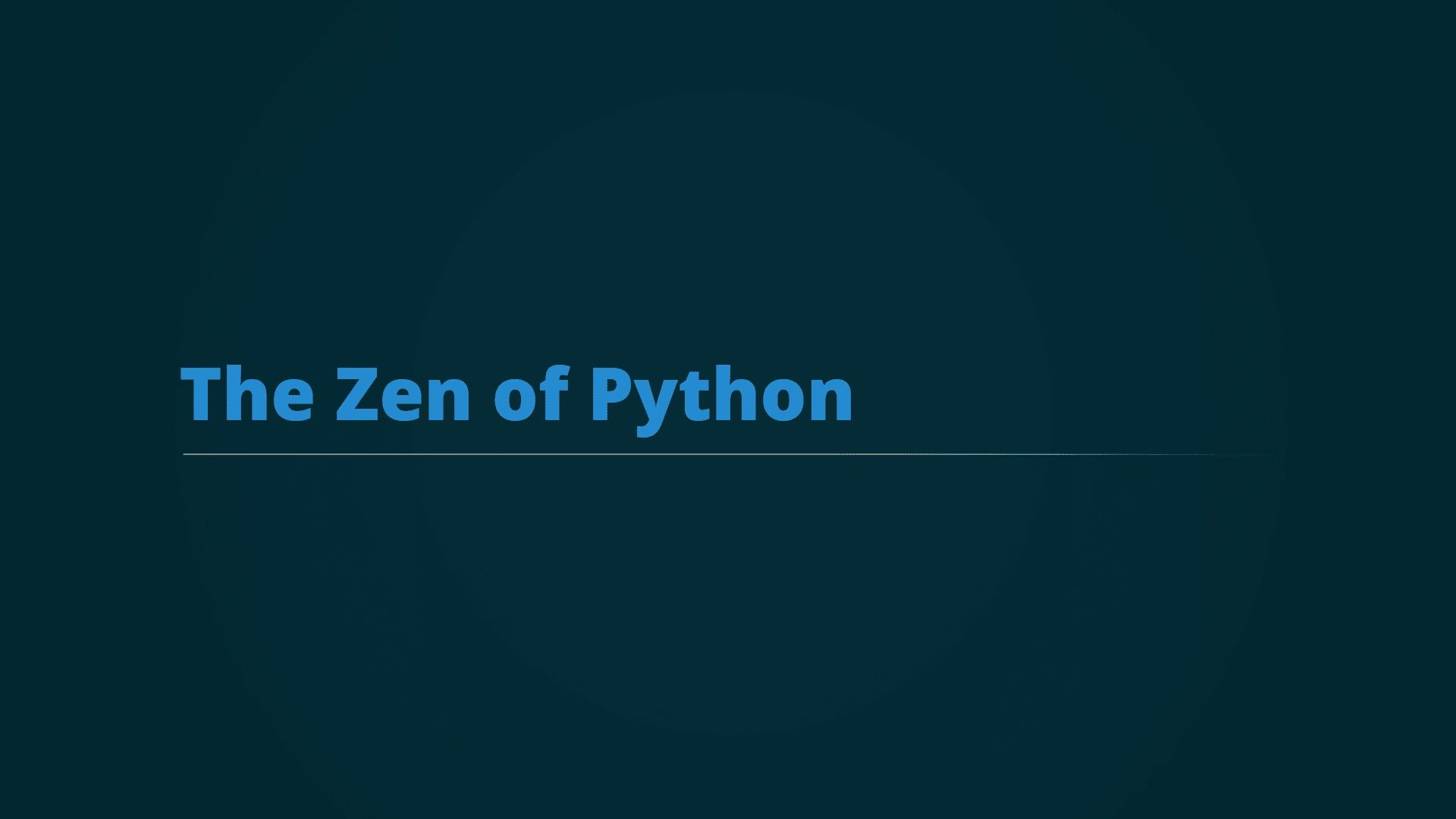 Tech Talk: The Zen of Python