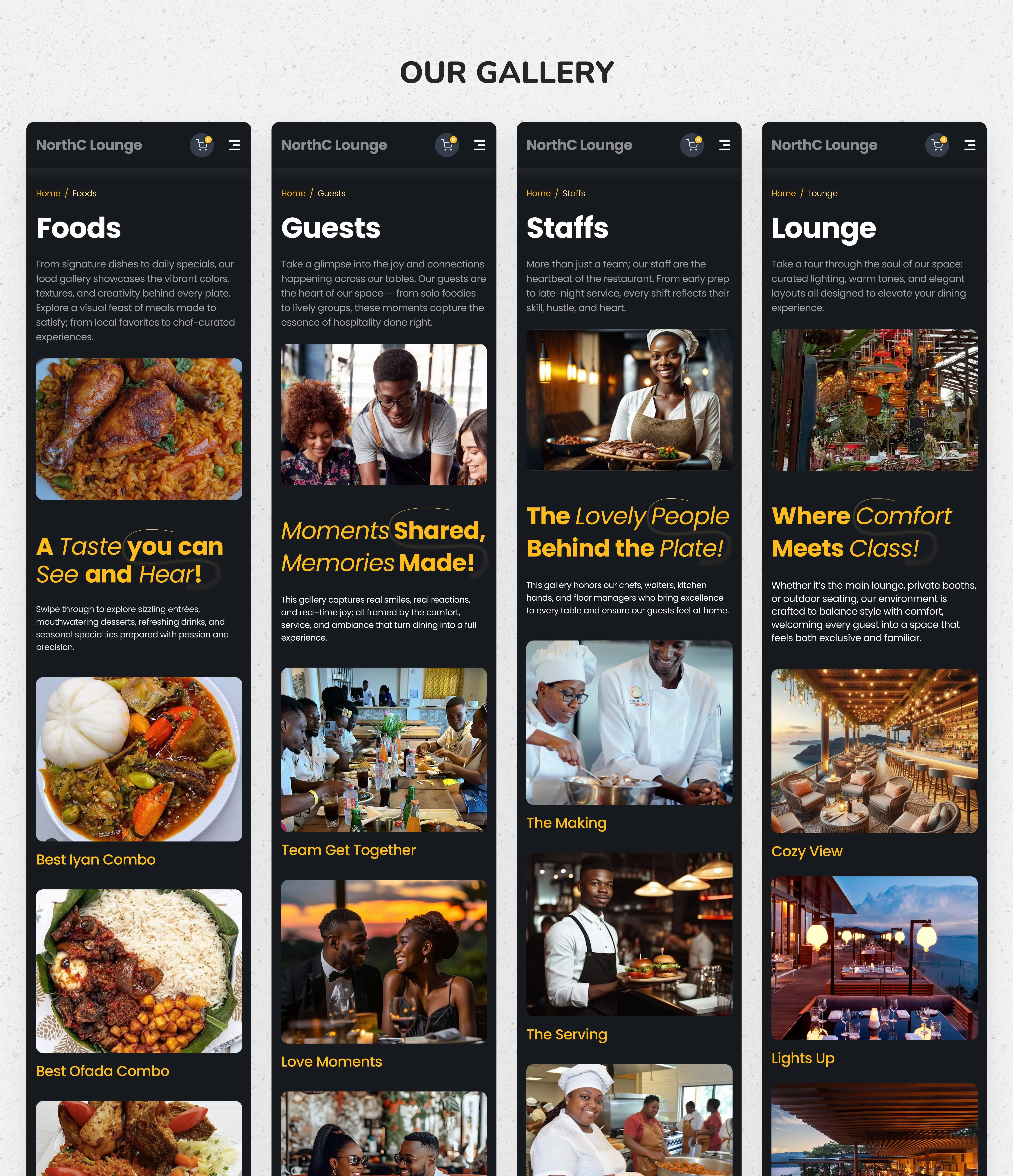 User Spend more time exploring the brand site through the GALLERY FEATURE.