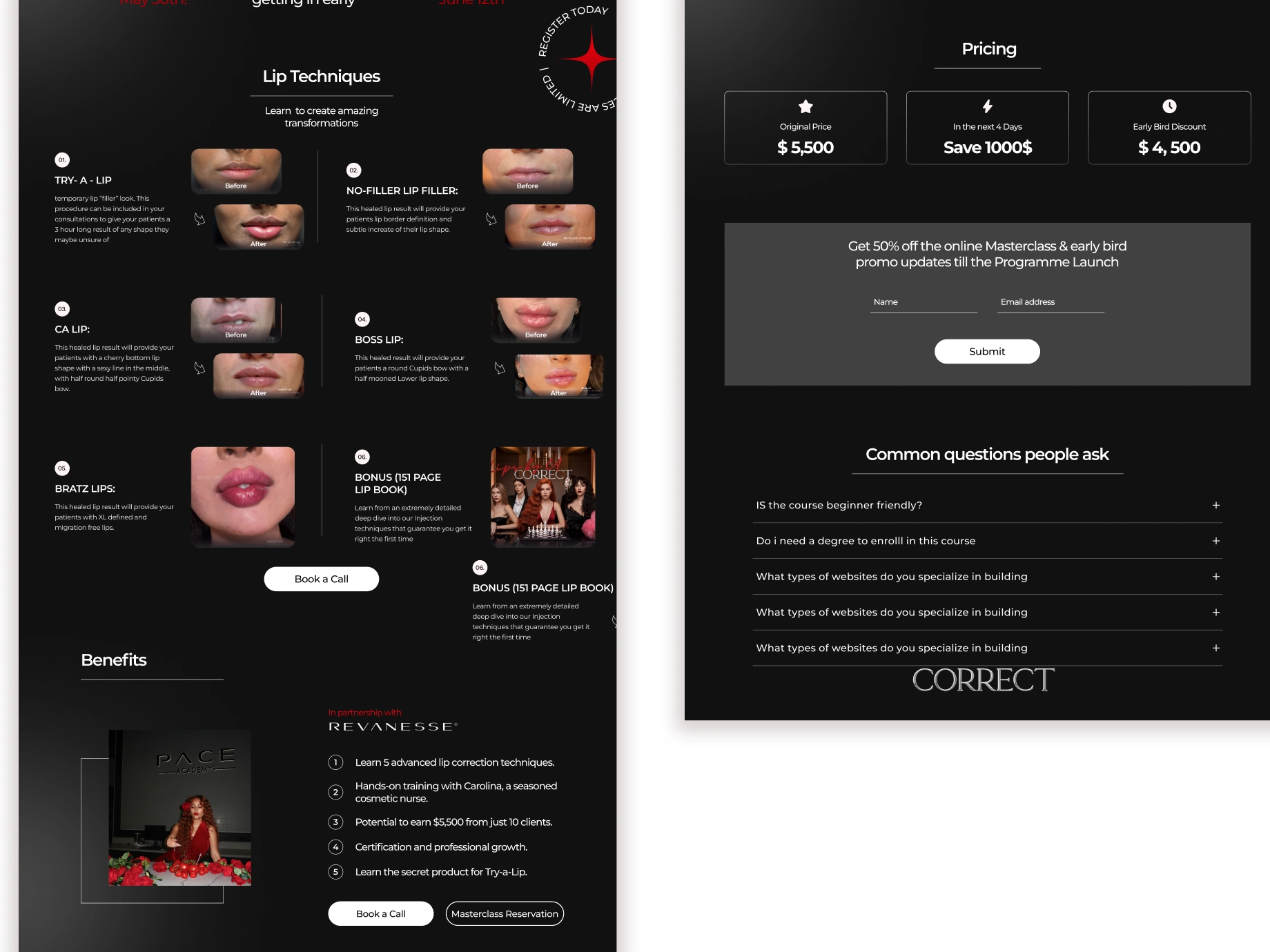 Multiple Call to actions to convert Website visitors in the consideration phase into Sign ups and Warm Leads
