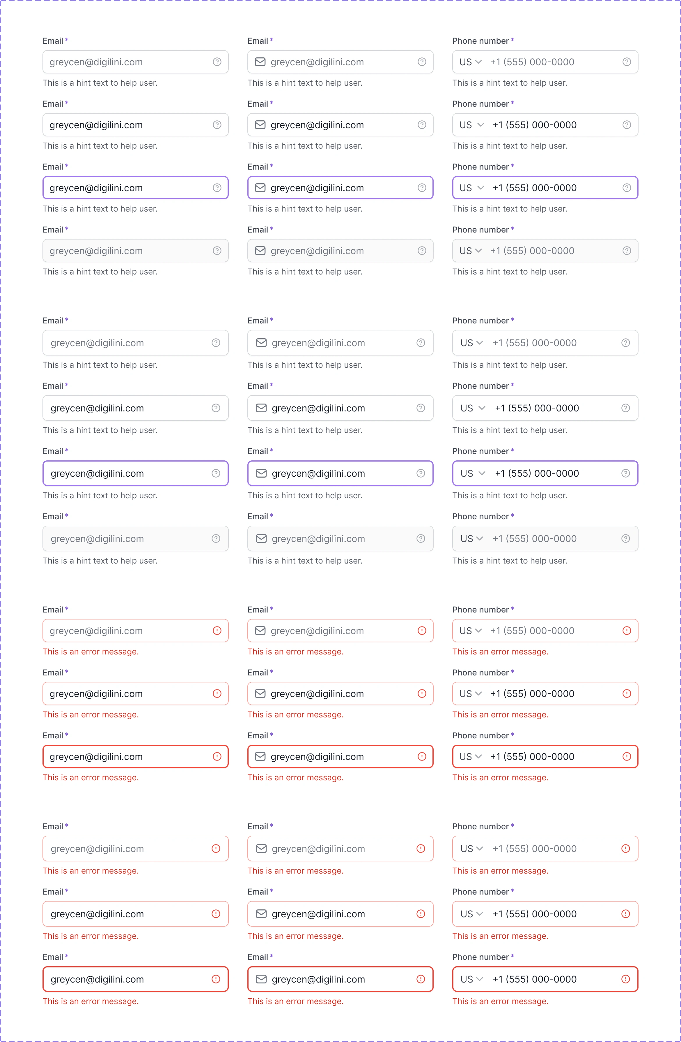 Input field / Design System