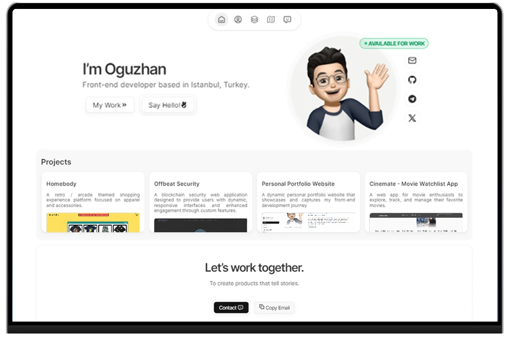 Conceptualized, designed, and developed a dynamic personal portfolio website that showcases and captures my front-end development journey.