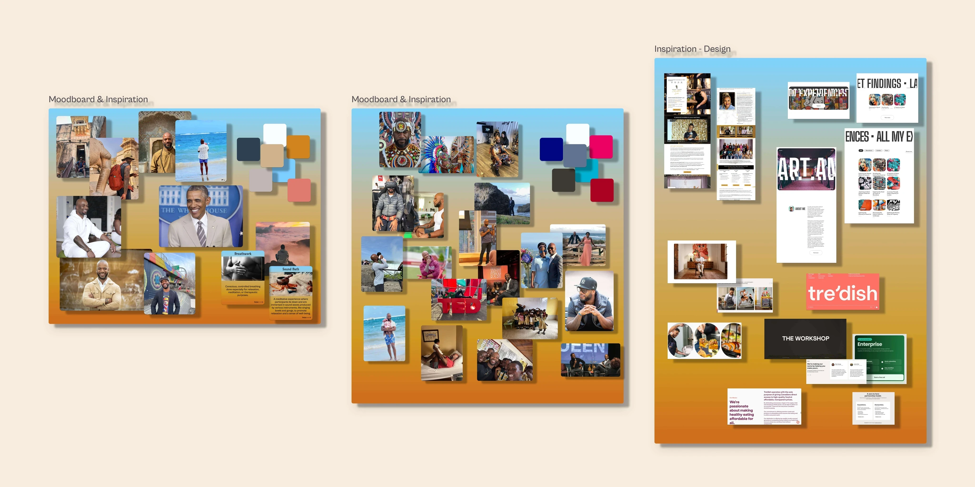 One of the first priorities was to understand Hassan fully and create moodboards that matched his style and spirit.