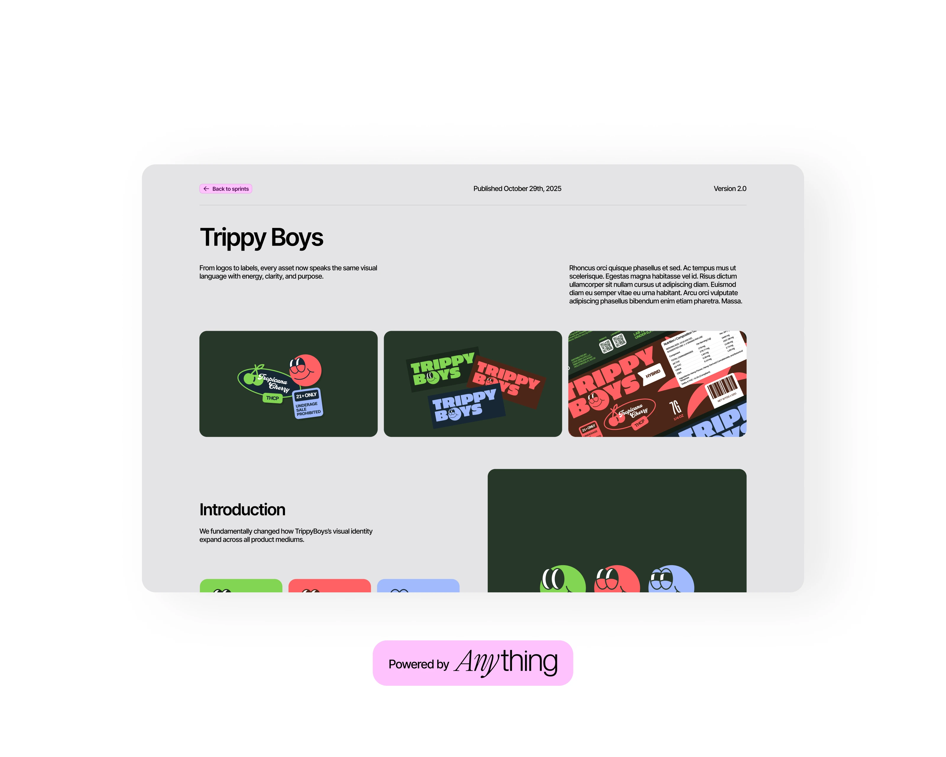 Sneak peak of the sprint page