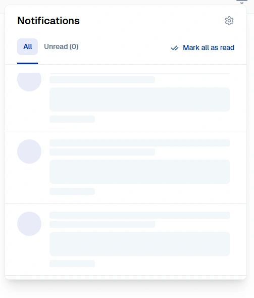 Notifications loading (simulated with slow internet)