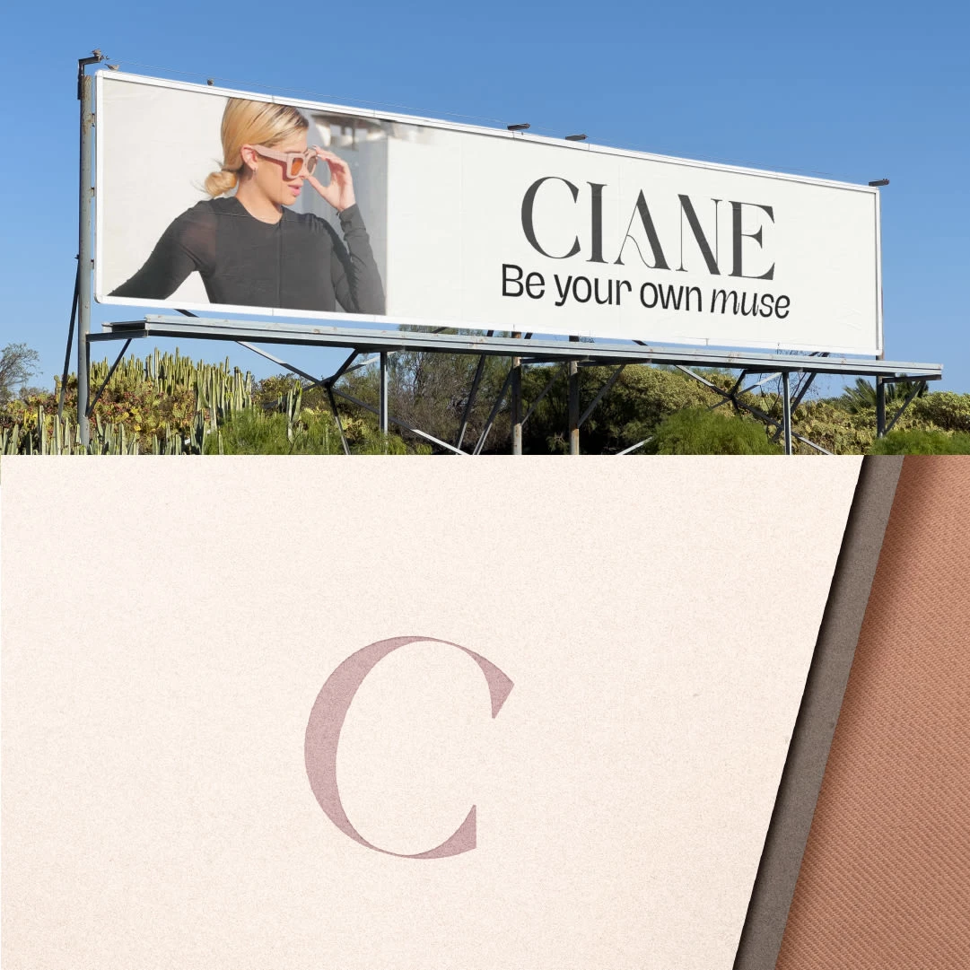 Billboard + logo on paper