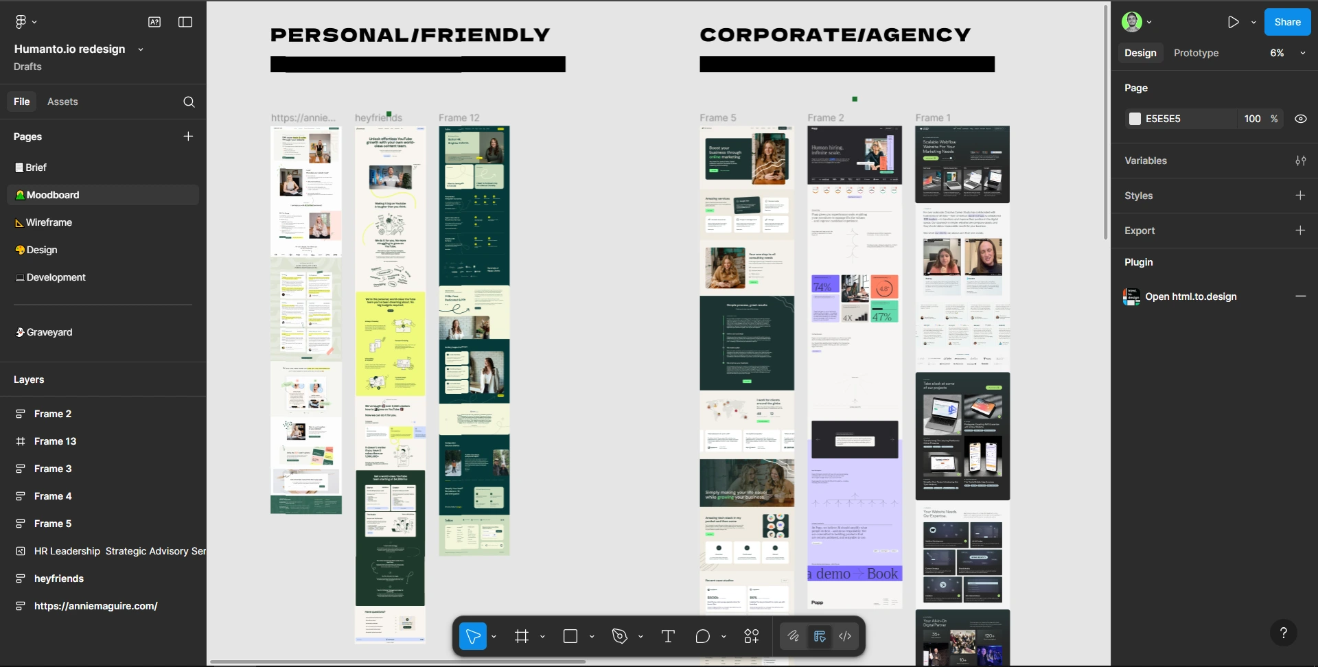 Moodboard for Humanto's redesign