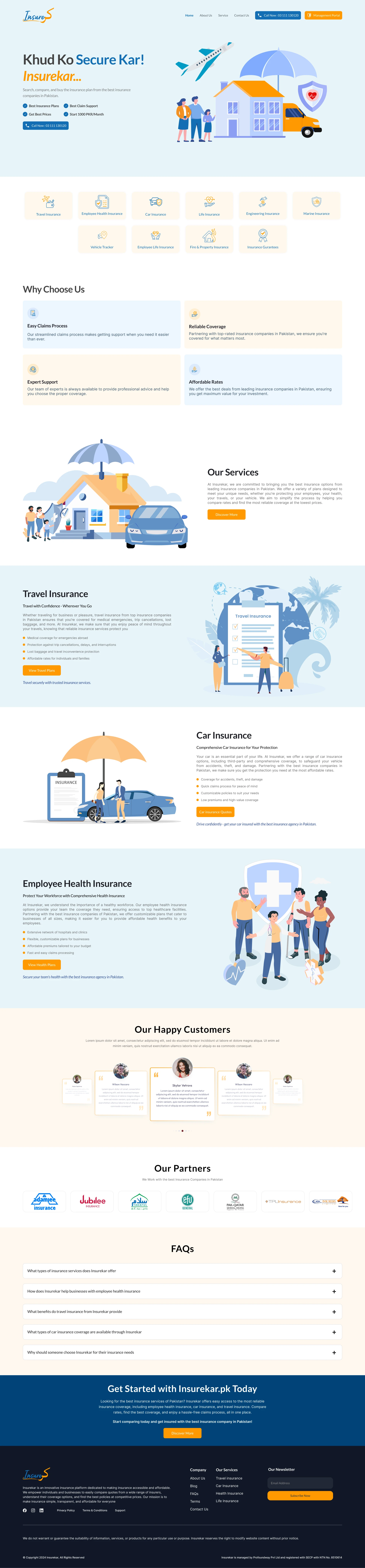 INSURANCE HOMEPAGE DESIGN | UI UX | LANDING PAGE