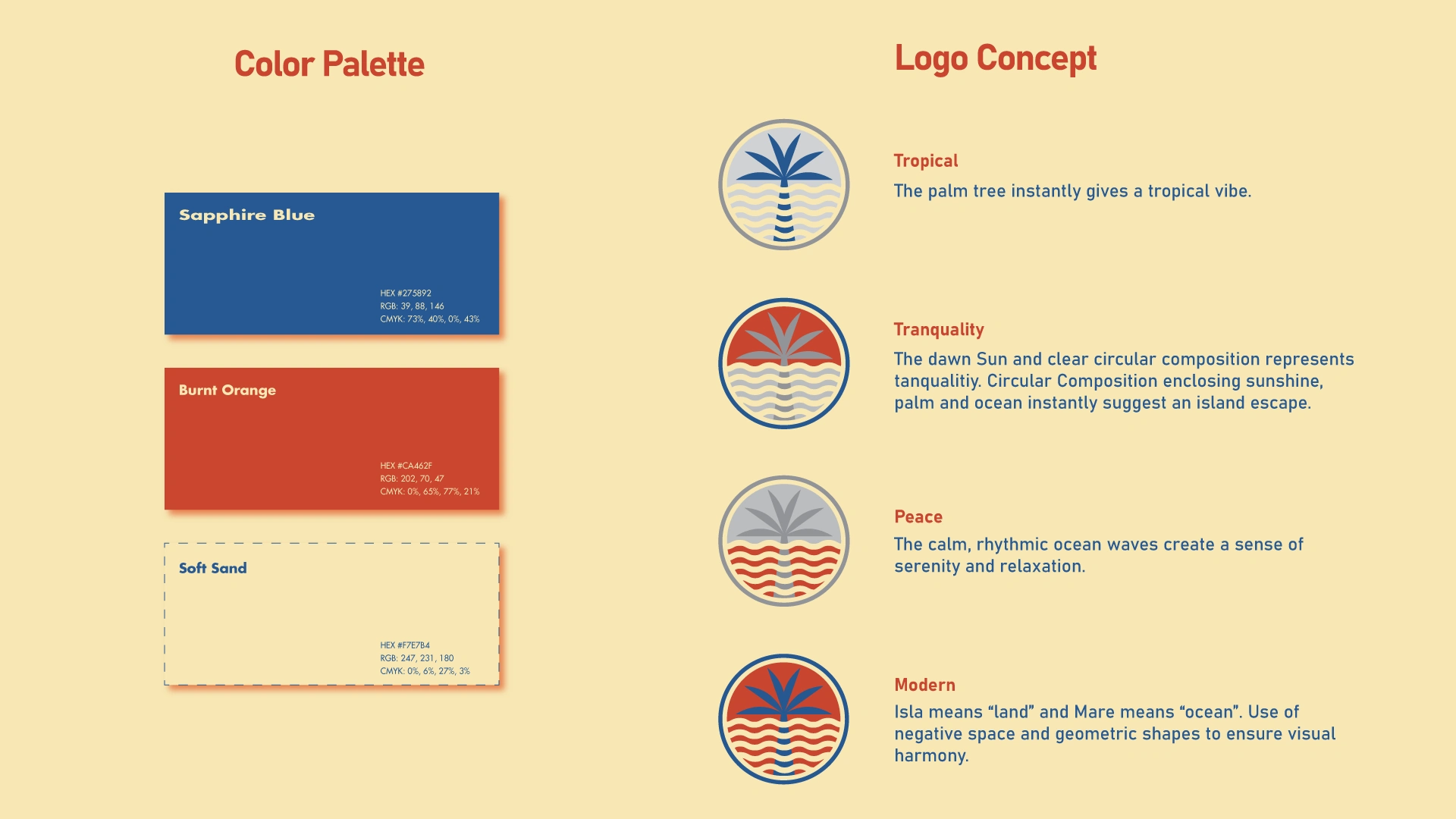 Color Palette & Logo Concept Breakdown
