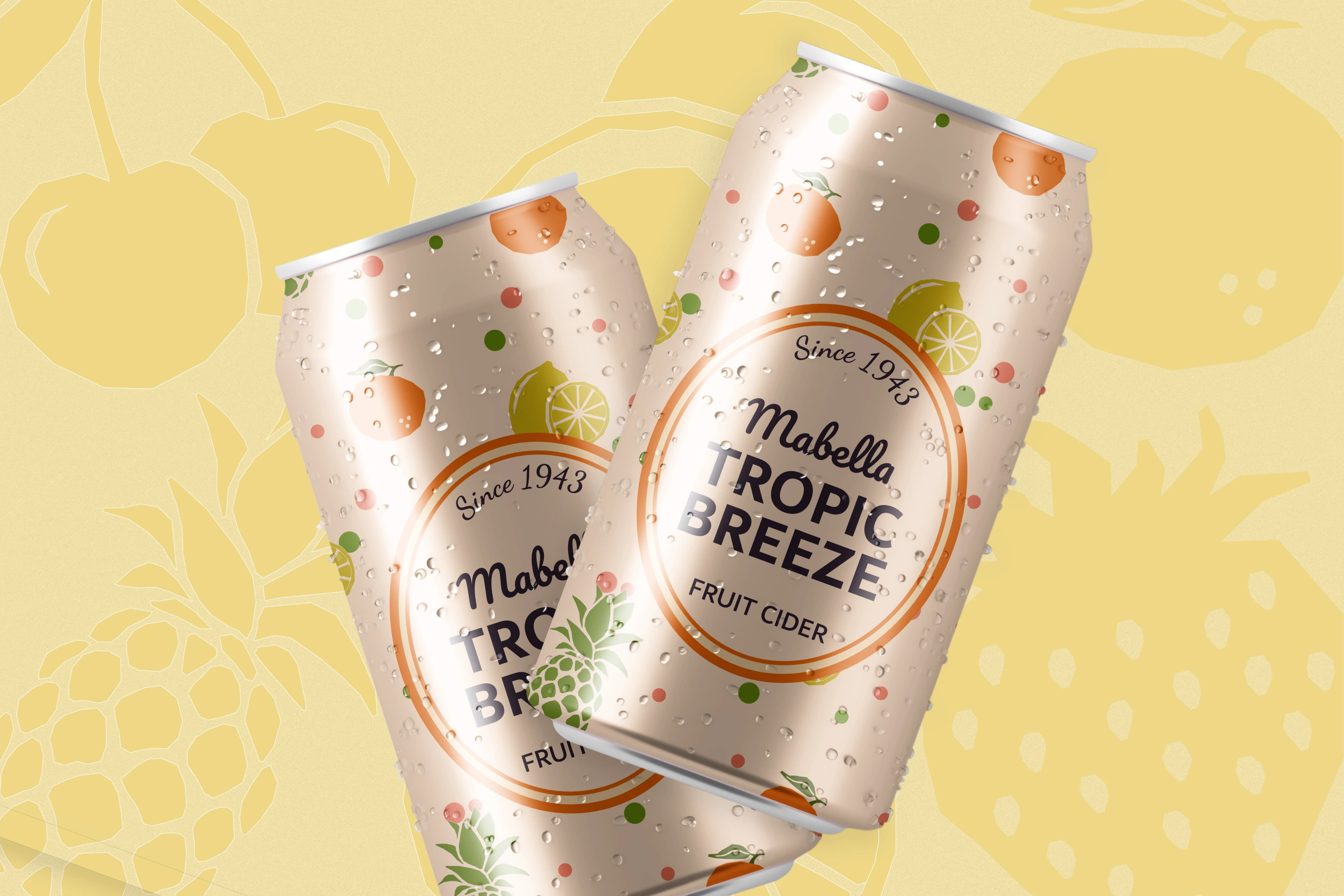 2 cans of icy cold tropic breeze