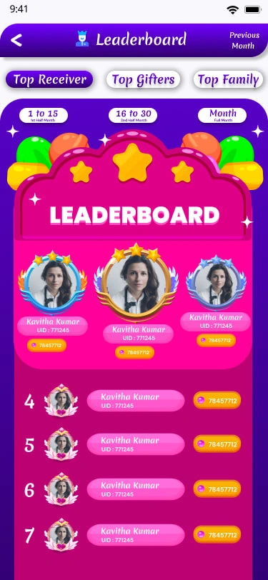 Leader Board Page