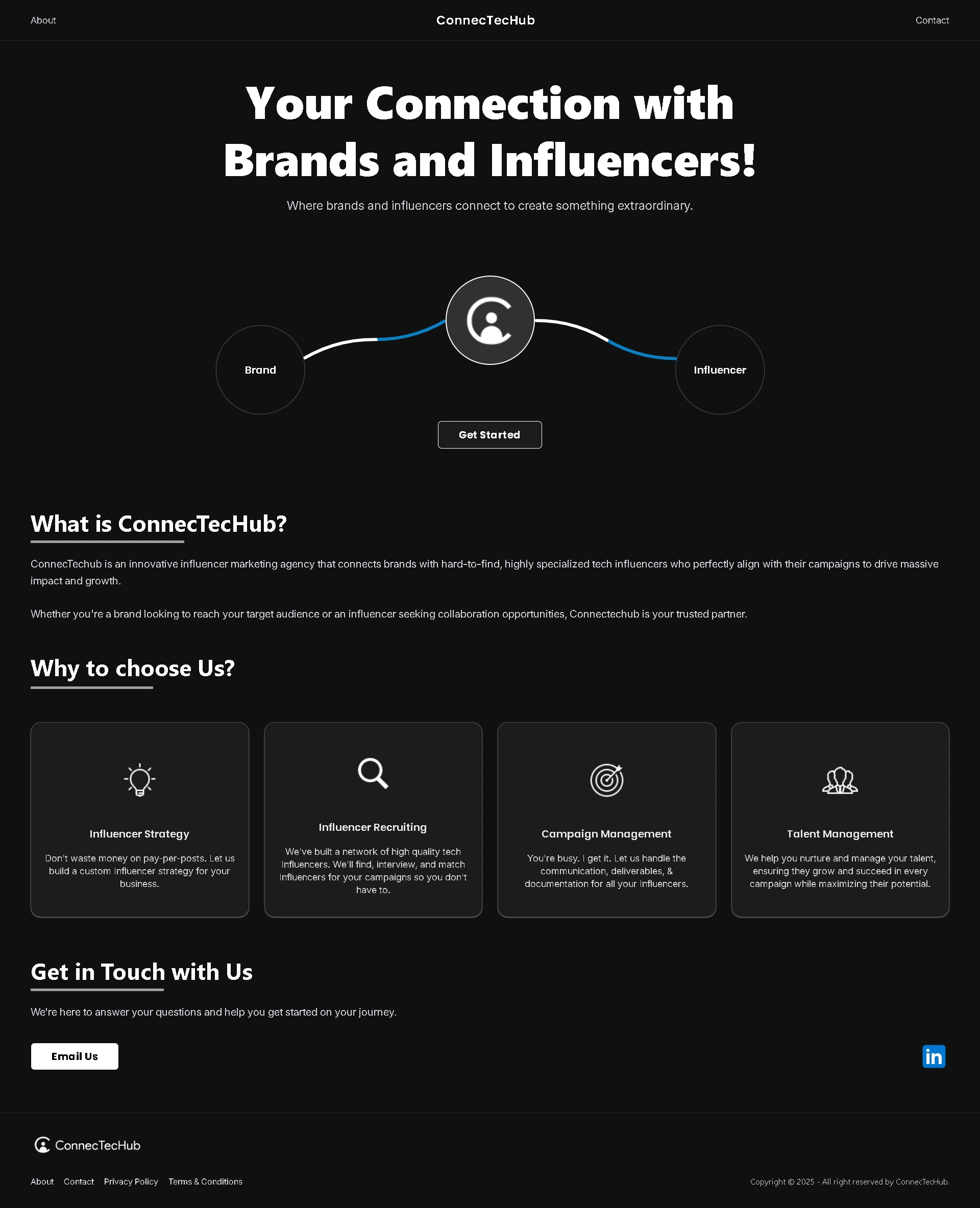 Connectechub Landing Page