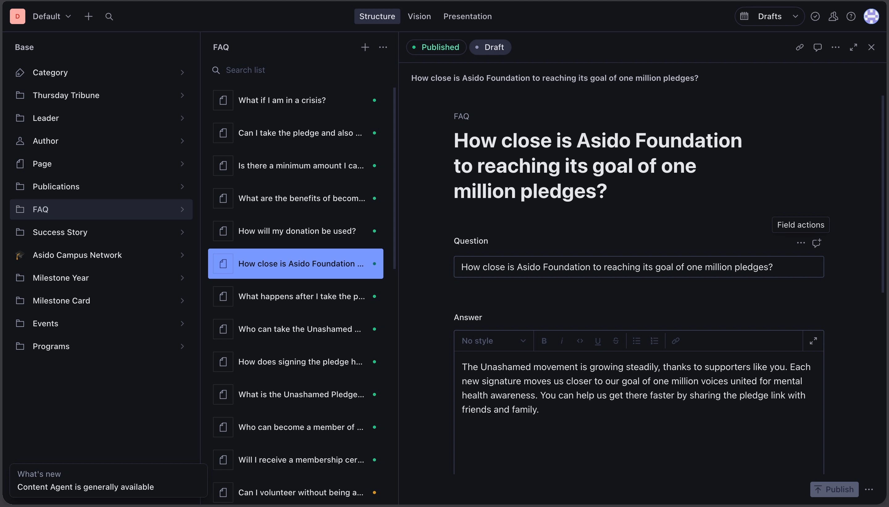 A custom Sanity Studio setup enables non-technical editors to manage structured content with ease.