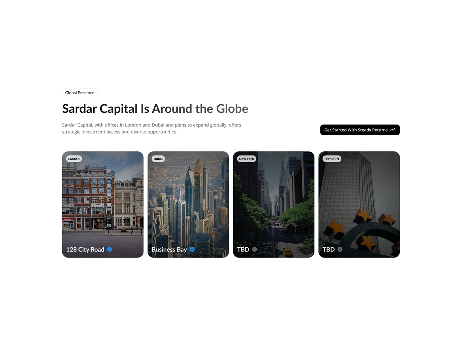 Global presence section