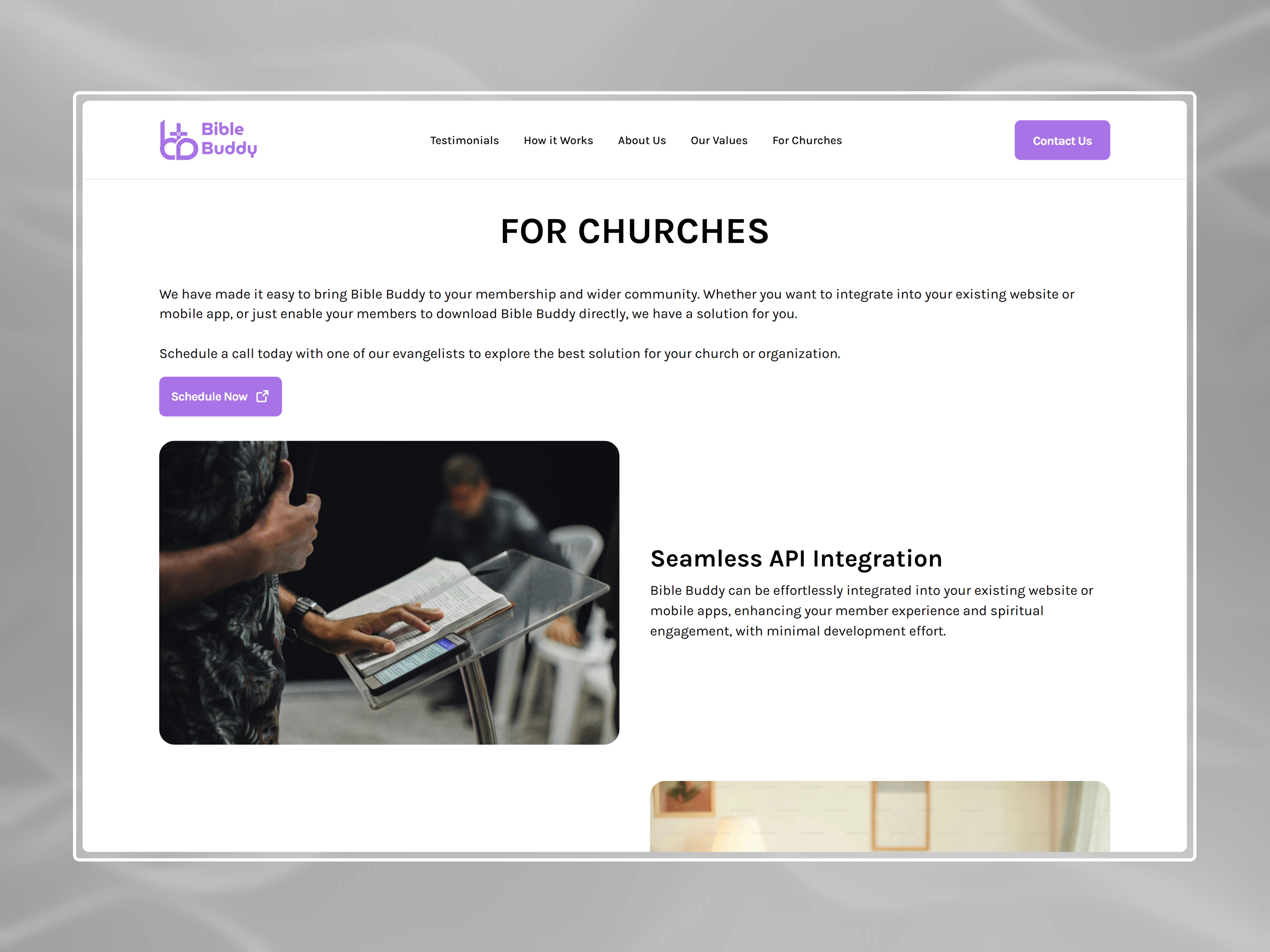 For Churches Section