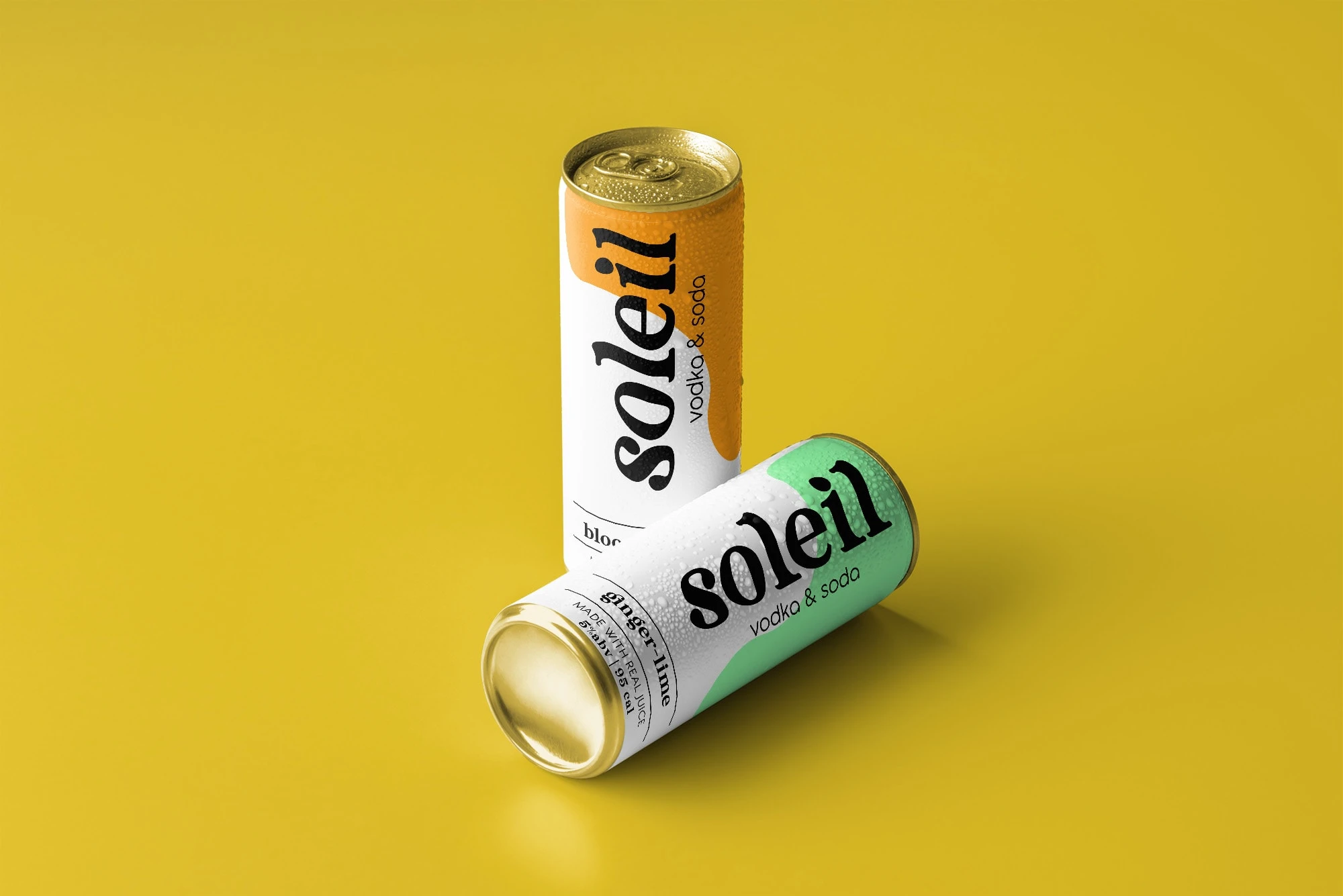 General can package design for the ginger-lime and blood orange flavors.